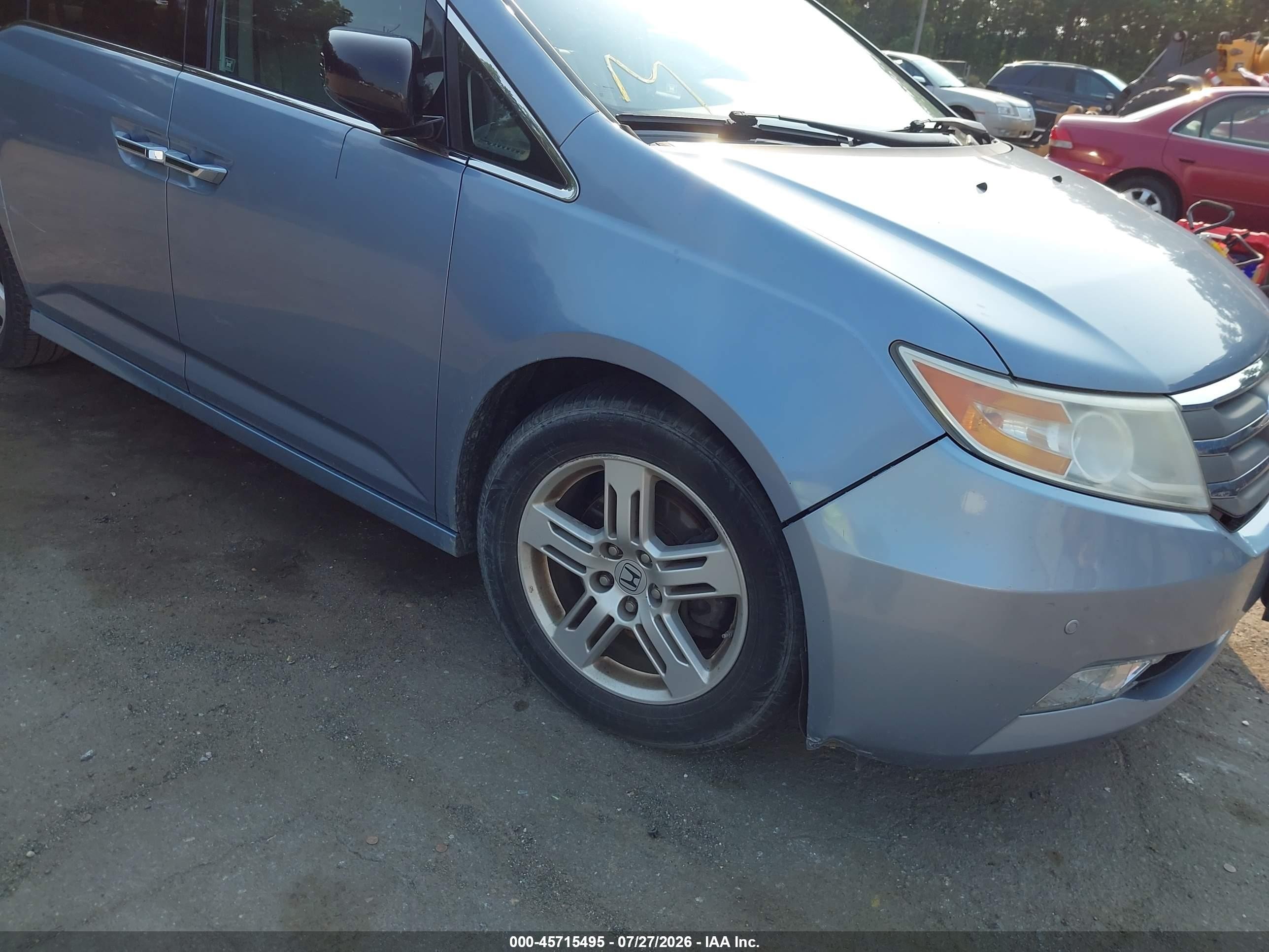 2012 Honda Odyssey Touring/touring Elite Light Blue vin: 5FNRL5H9XCB145356
