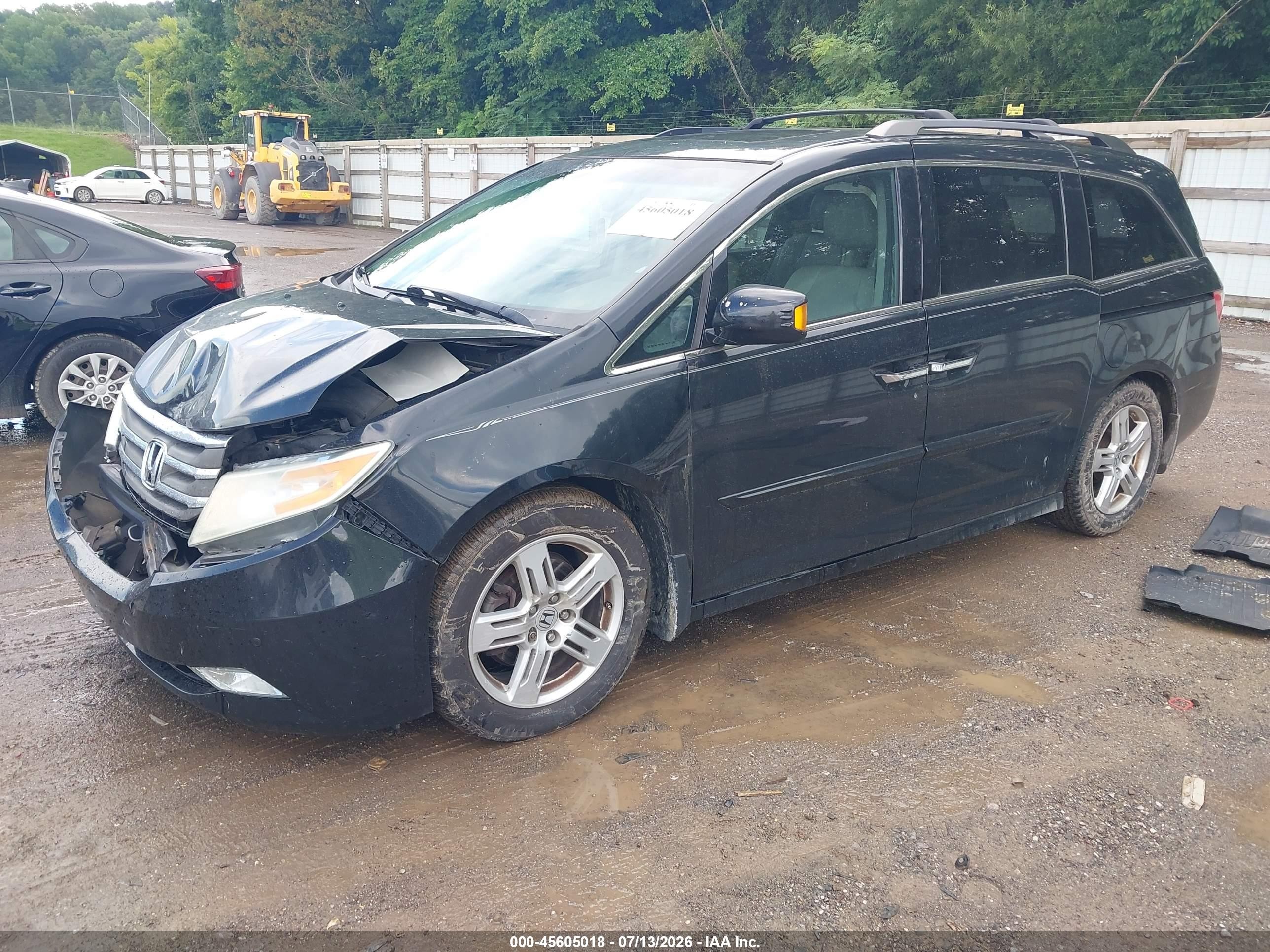 2013 Honda Odyssey Touring/touring Elite Black vin: 5FNRL5H9XDB022996