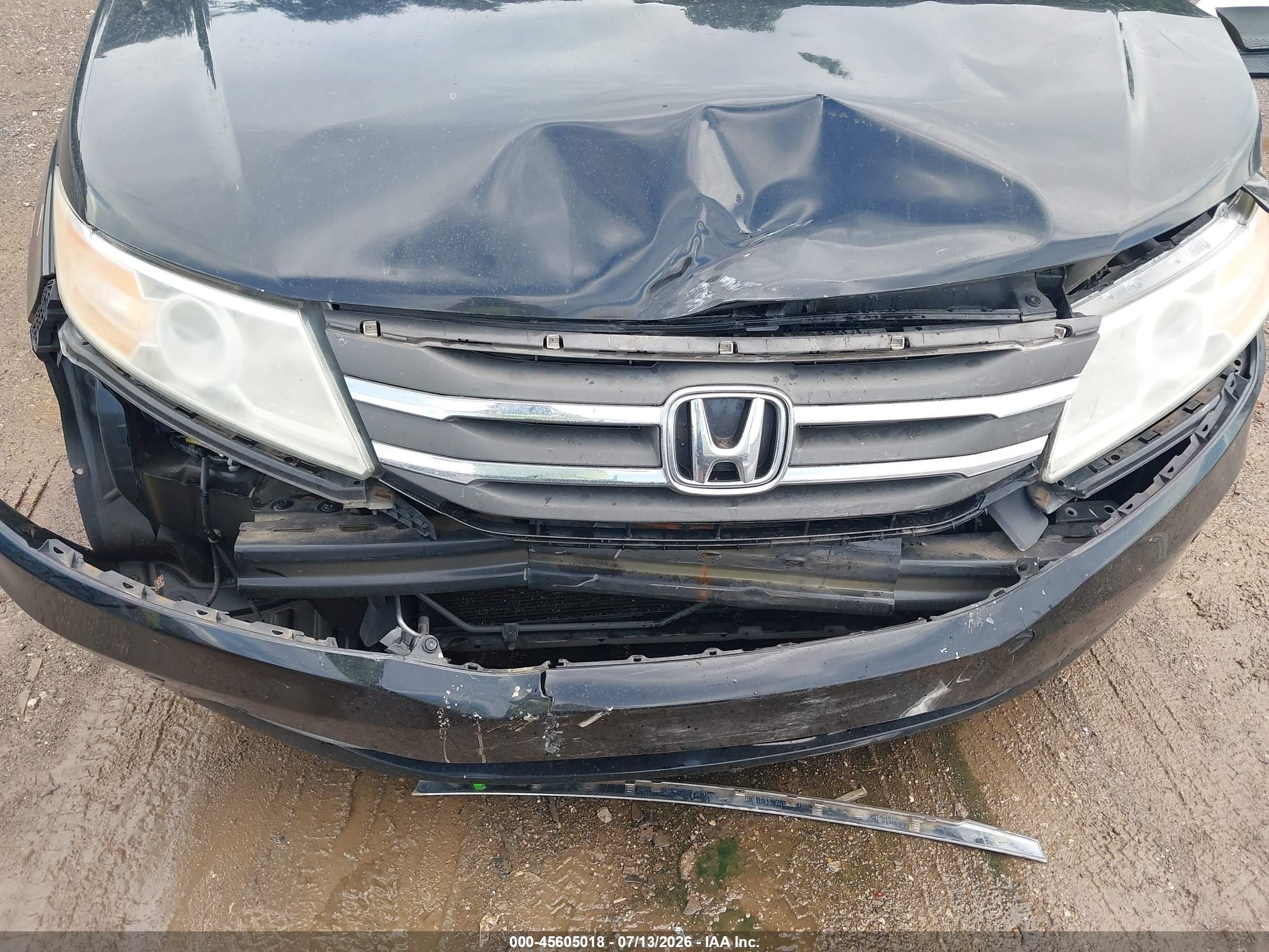 2013 Honda Odyssey Touring/touring Elite Black vin: 5FNRL5H9XDB022996