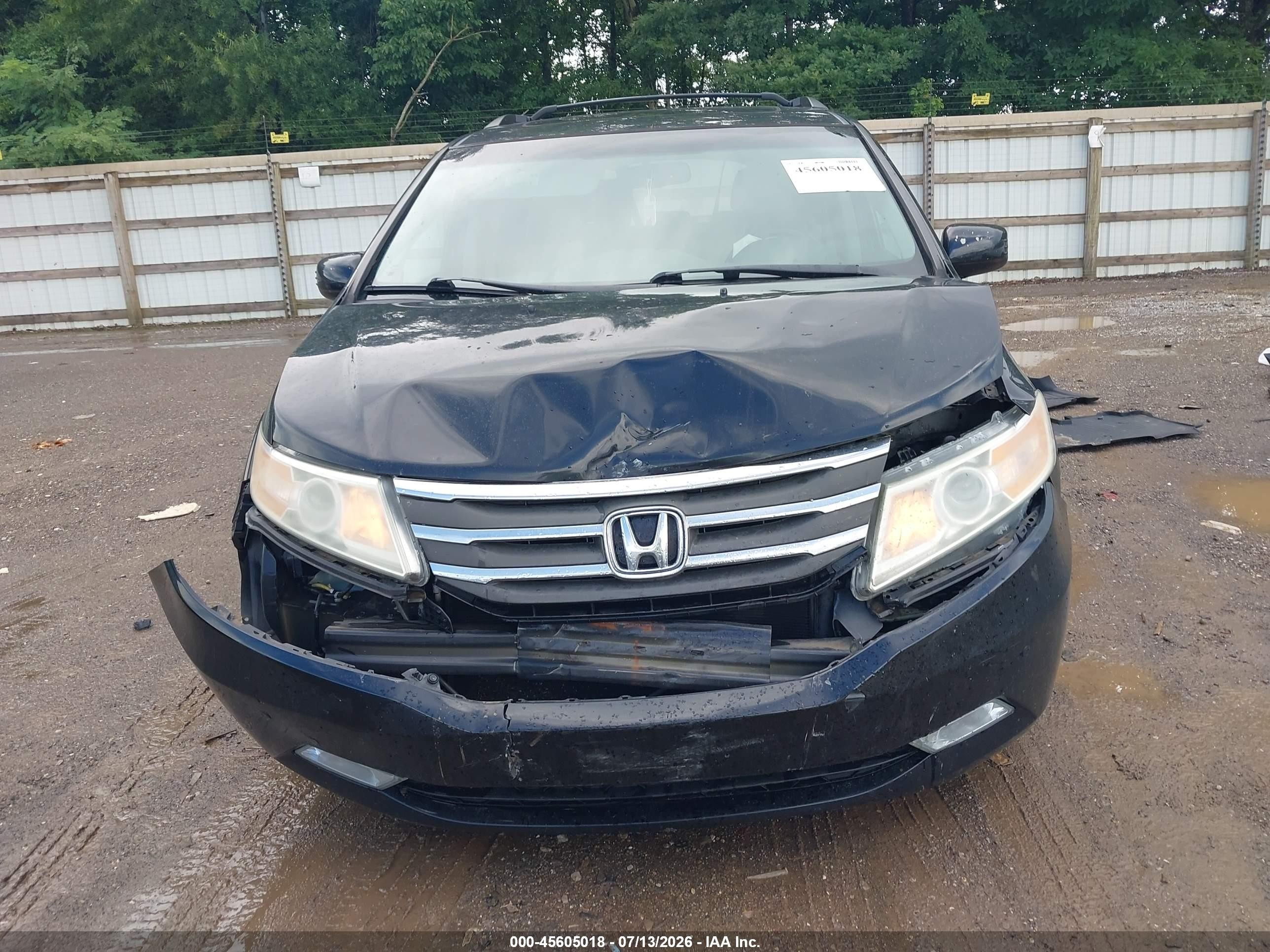 2013 Honda Odyssey Touring/touring Elite Black vin: 5FNRL5H9XDB022996