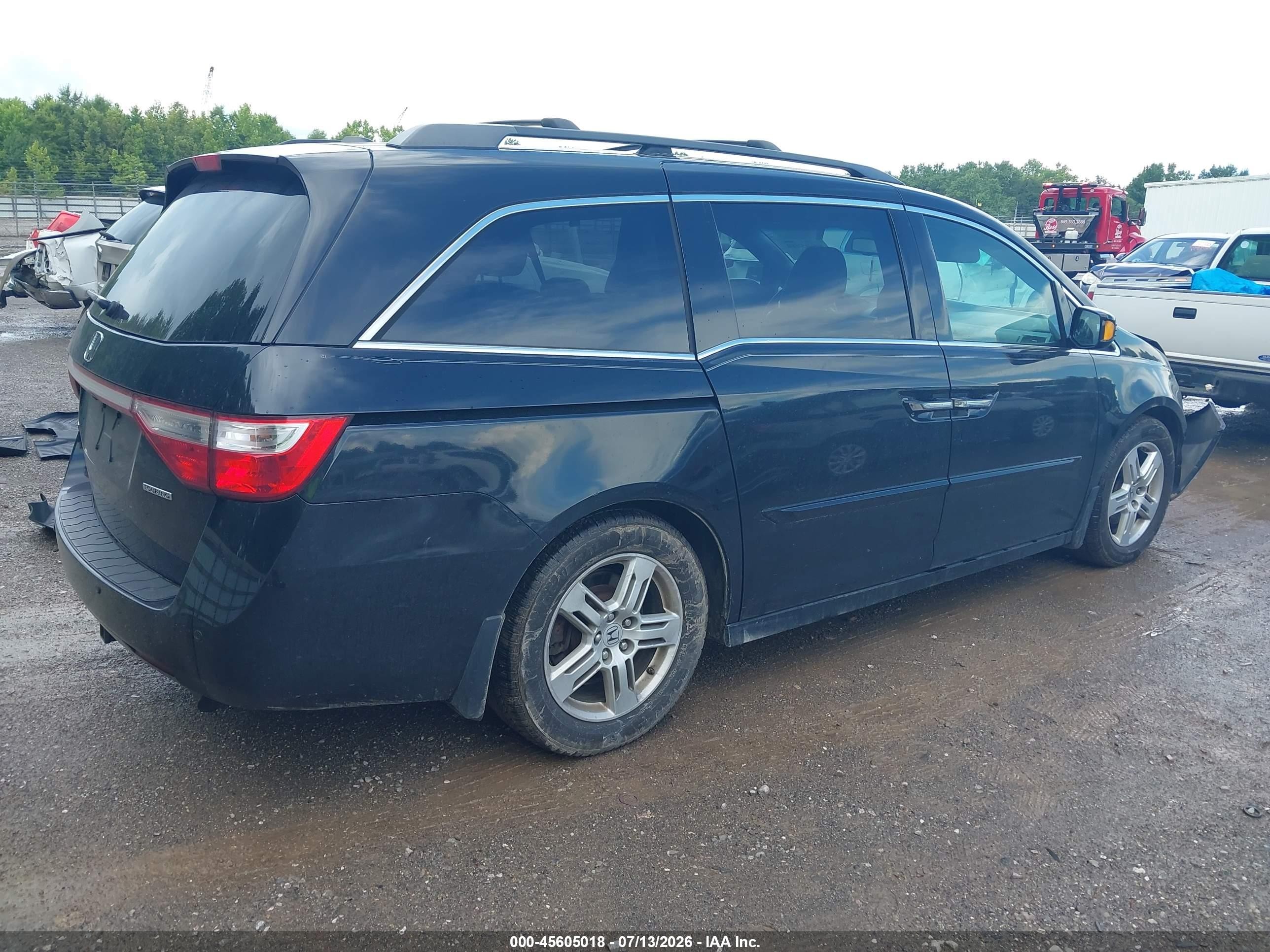 2013 Honda Odyssey Touring/touring Elite Black vin: 5FNRL5H9XDB022996