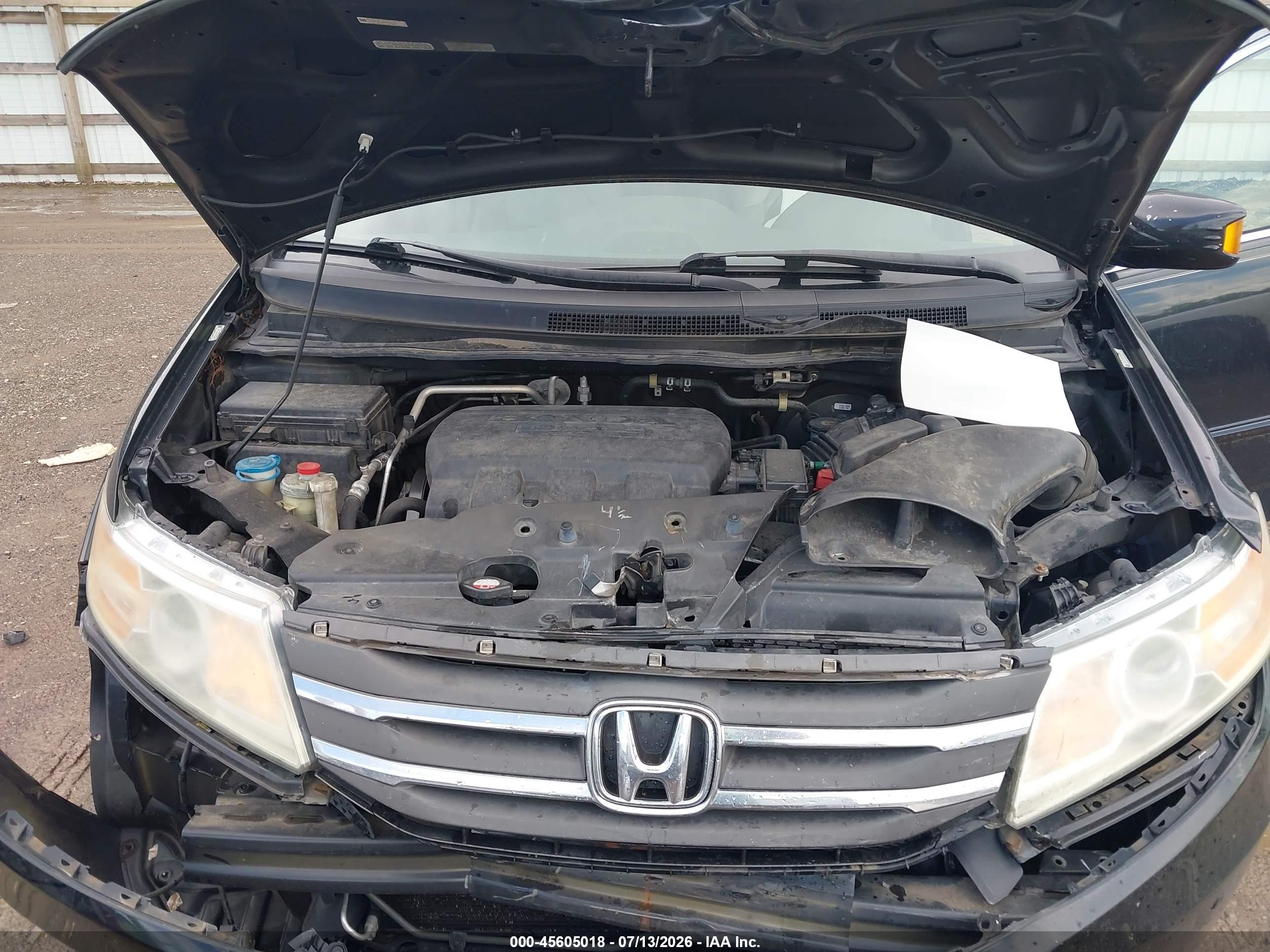 2013 Honda Odyssey Touring/touring Elite Black vin: 5FNRL5H9XDB022996