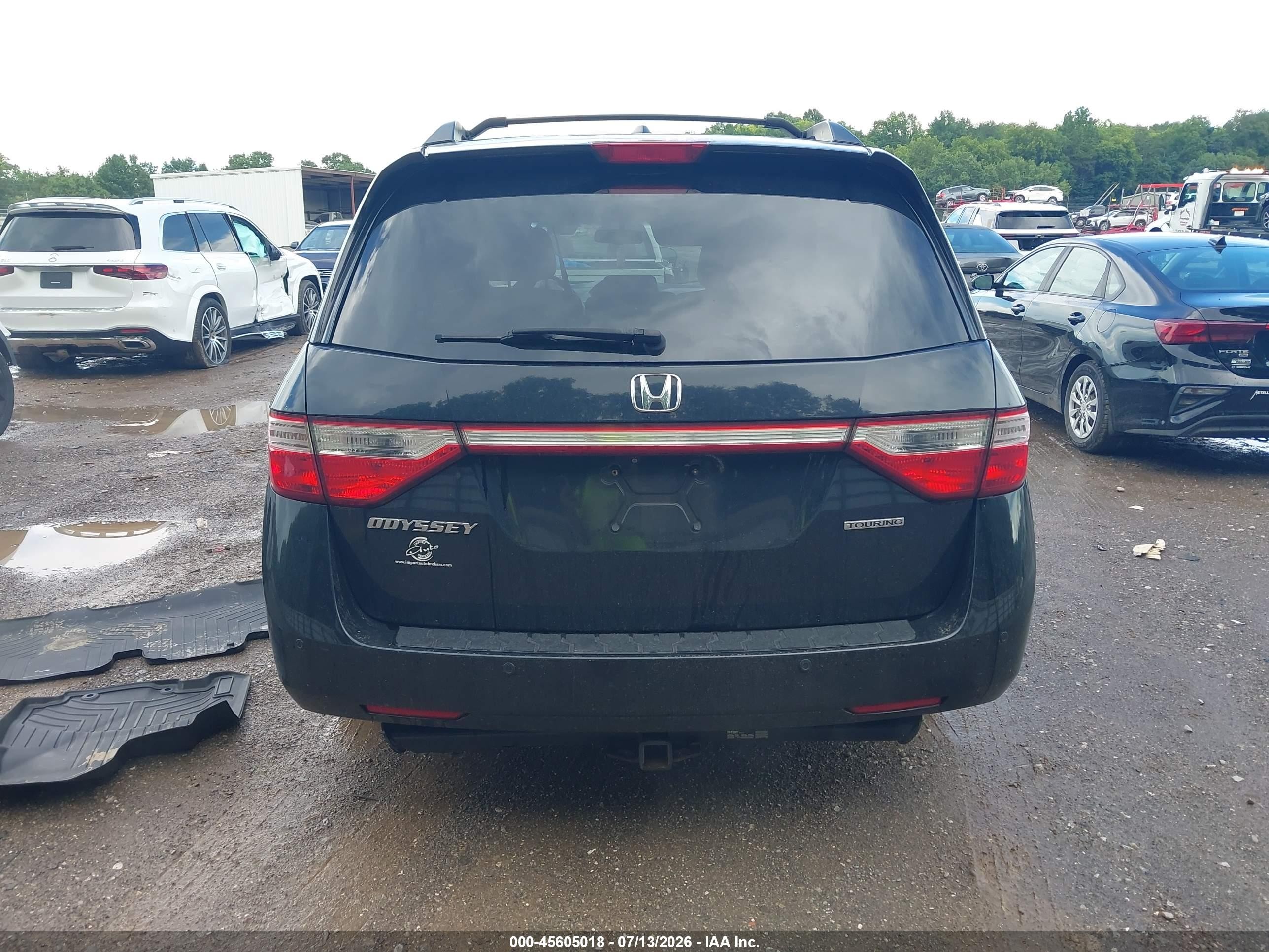 2013 Honda Odyssey Touring/touring Elite Black vin: 5FNRL5H9XDB022996