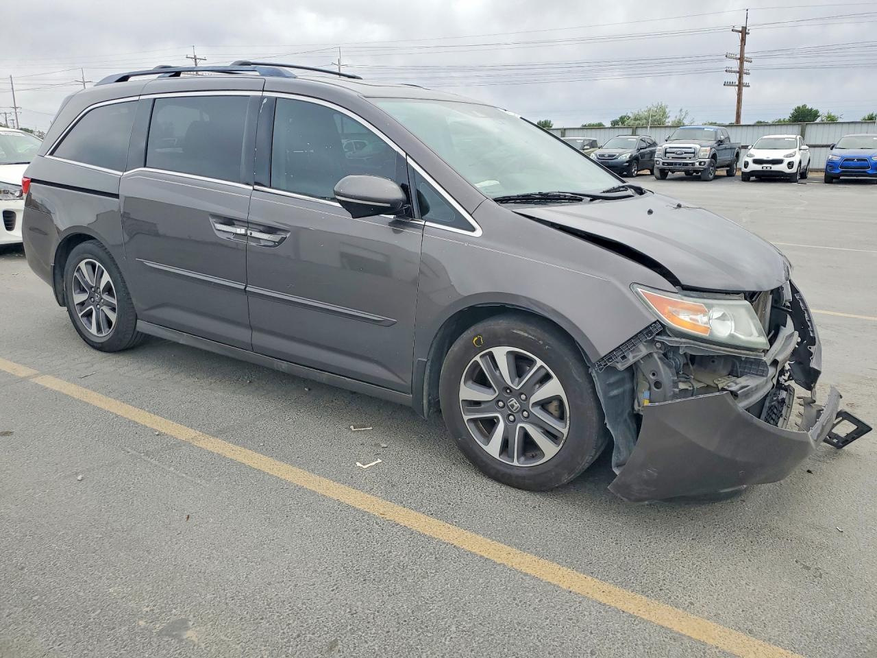 2014 Honda Odyssey Touring Серый vin: 5FNRL5H9XEB005908