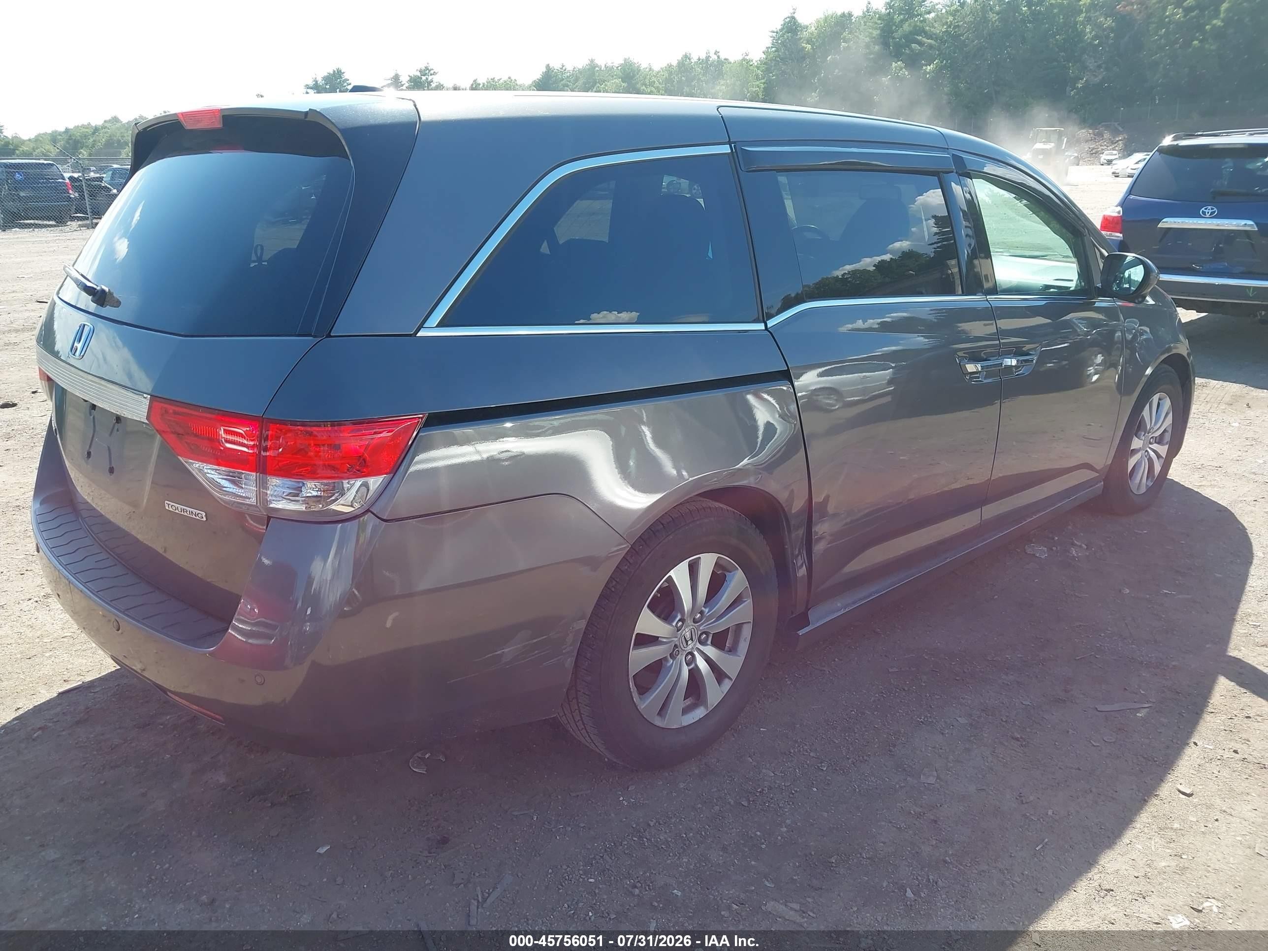 2014 Honda Odyssey Touring/touring Elite Серый vin: 5FNRL5H9XEB017802