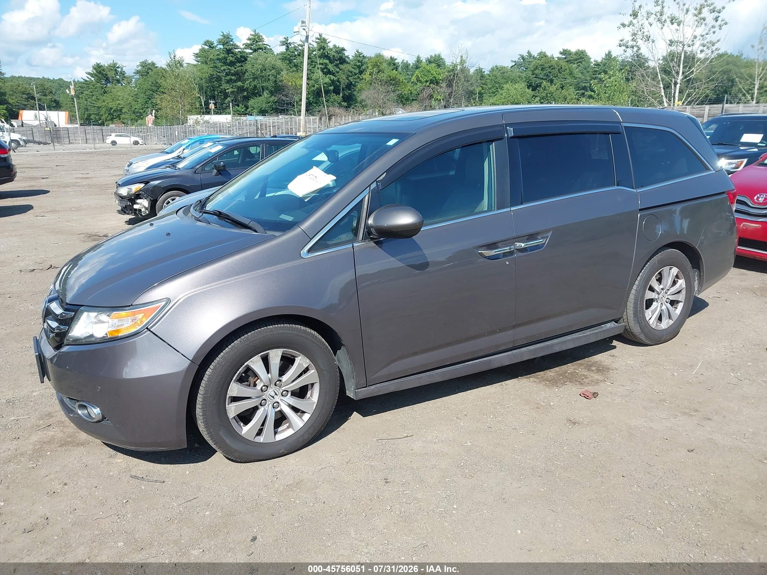 2014 Honda Odyssey Touring/touring Elite Серый vin: 5FNRL5H9XEB017802