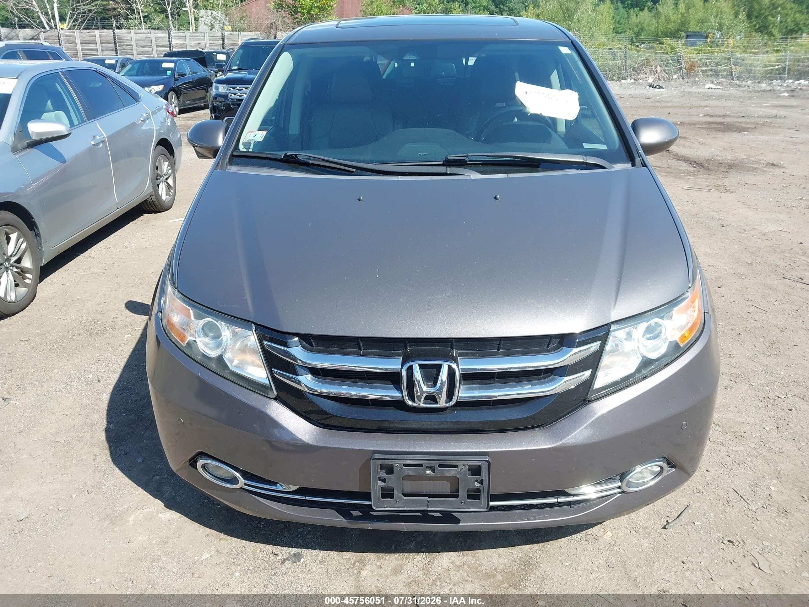 2014 Honda Odyssey Touring/touring Elite Серый vin: 5FNRL5H9XEB017802