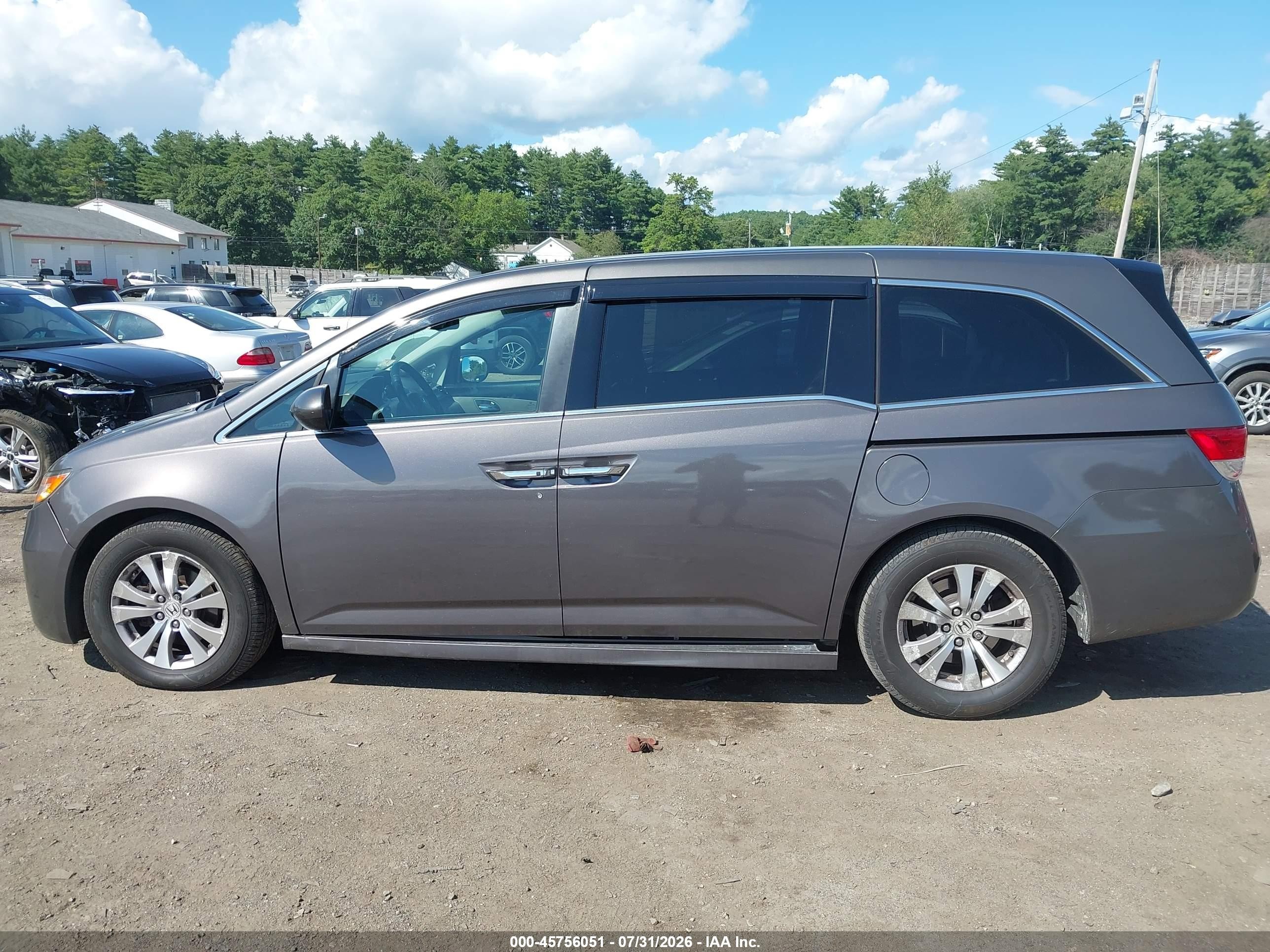 2014 Honda Odyssey Touring/touring Elite Серый vin: 5FNRL5H9XEB017802