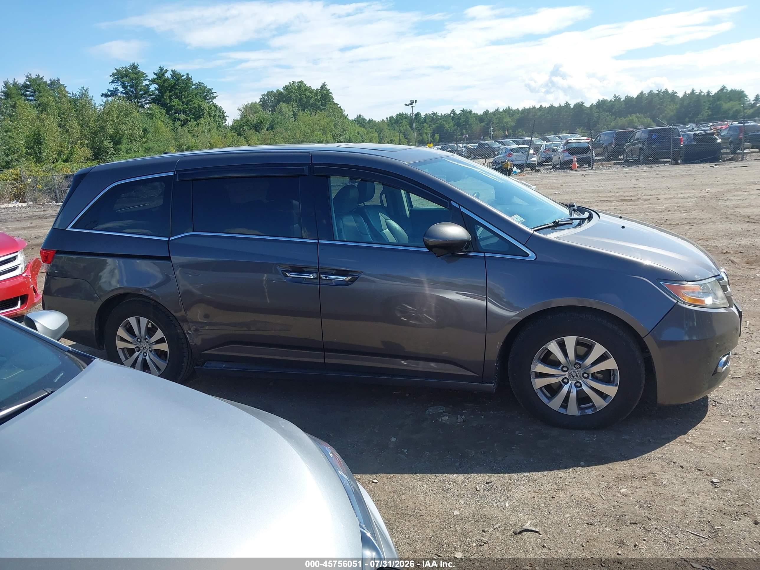 2014 Honda Odyssey Touring/touring Elite Серый vin: 5FNRL5H9XEB017802