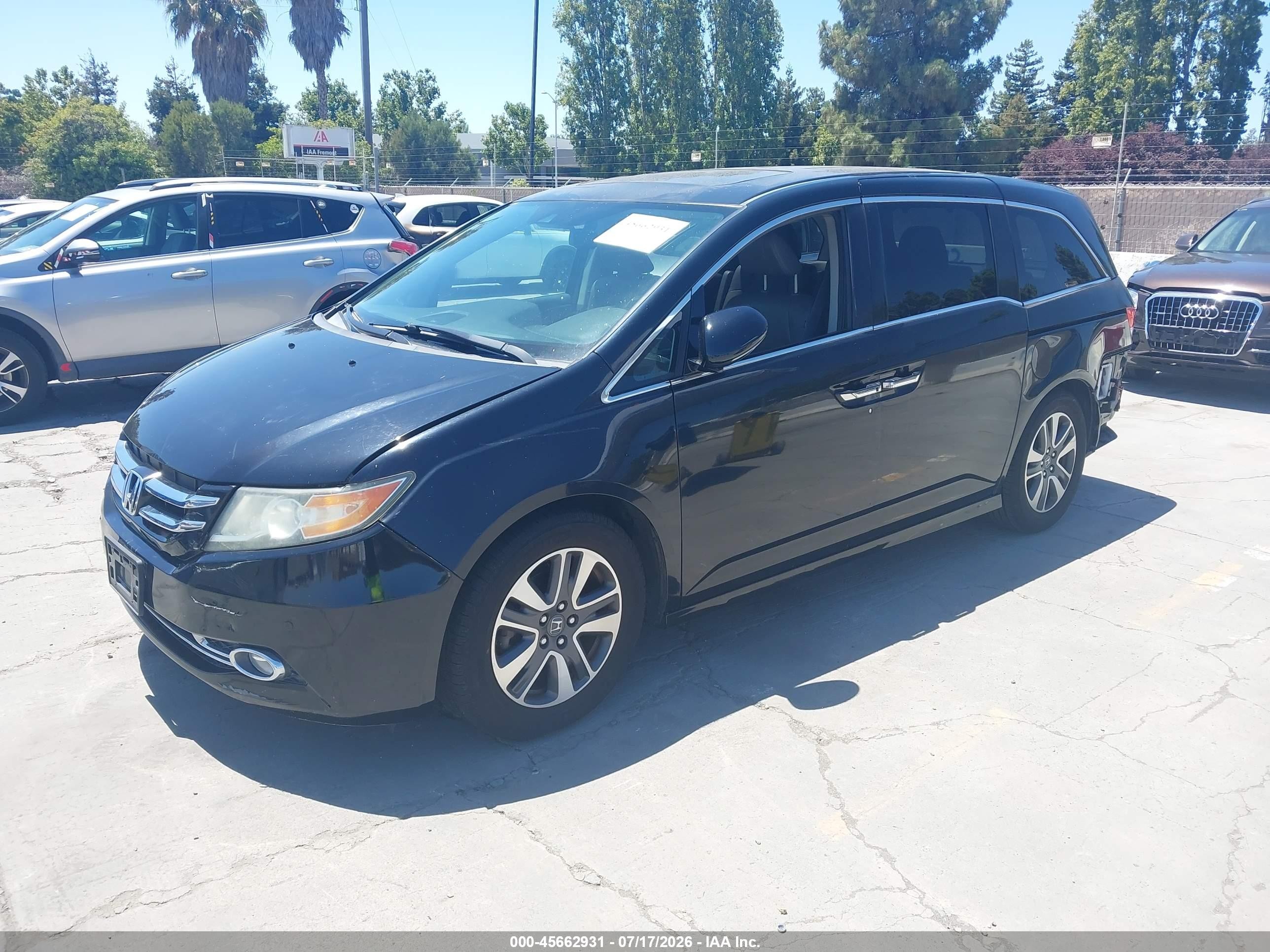 2014 Honda Odyssey Touring/touring Elite Black vin: 5FNRL5H9XEB031523