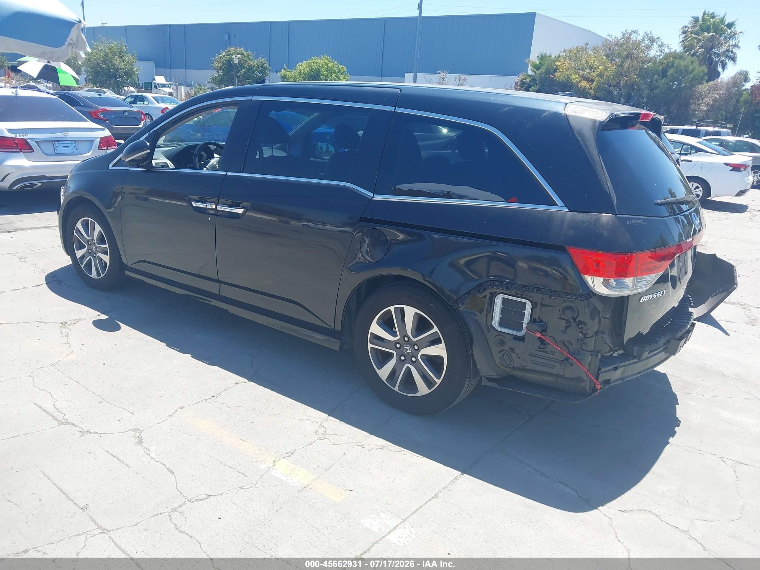 2014 Honda Odyssey Touring/touring Elite Black vin: 5FNRL5H9XEB031523