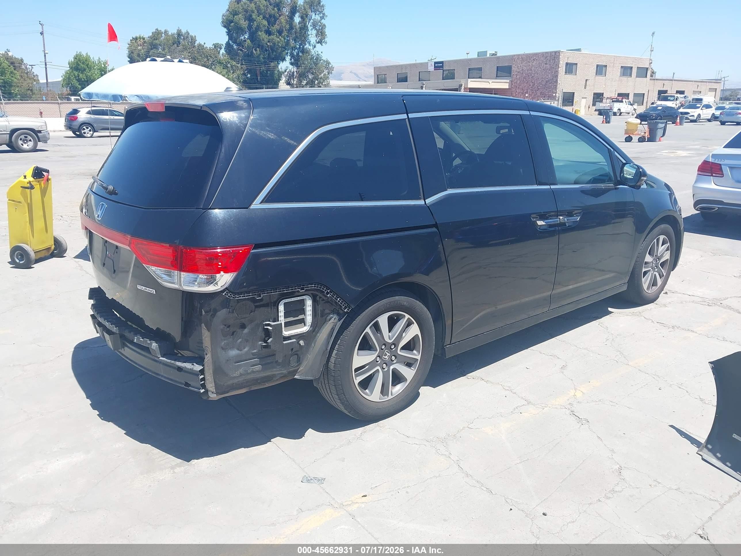 2014 Honda Odyssey Touring/touring Elite Black vin: 5FNRL5H9XEB031523