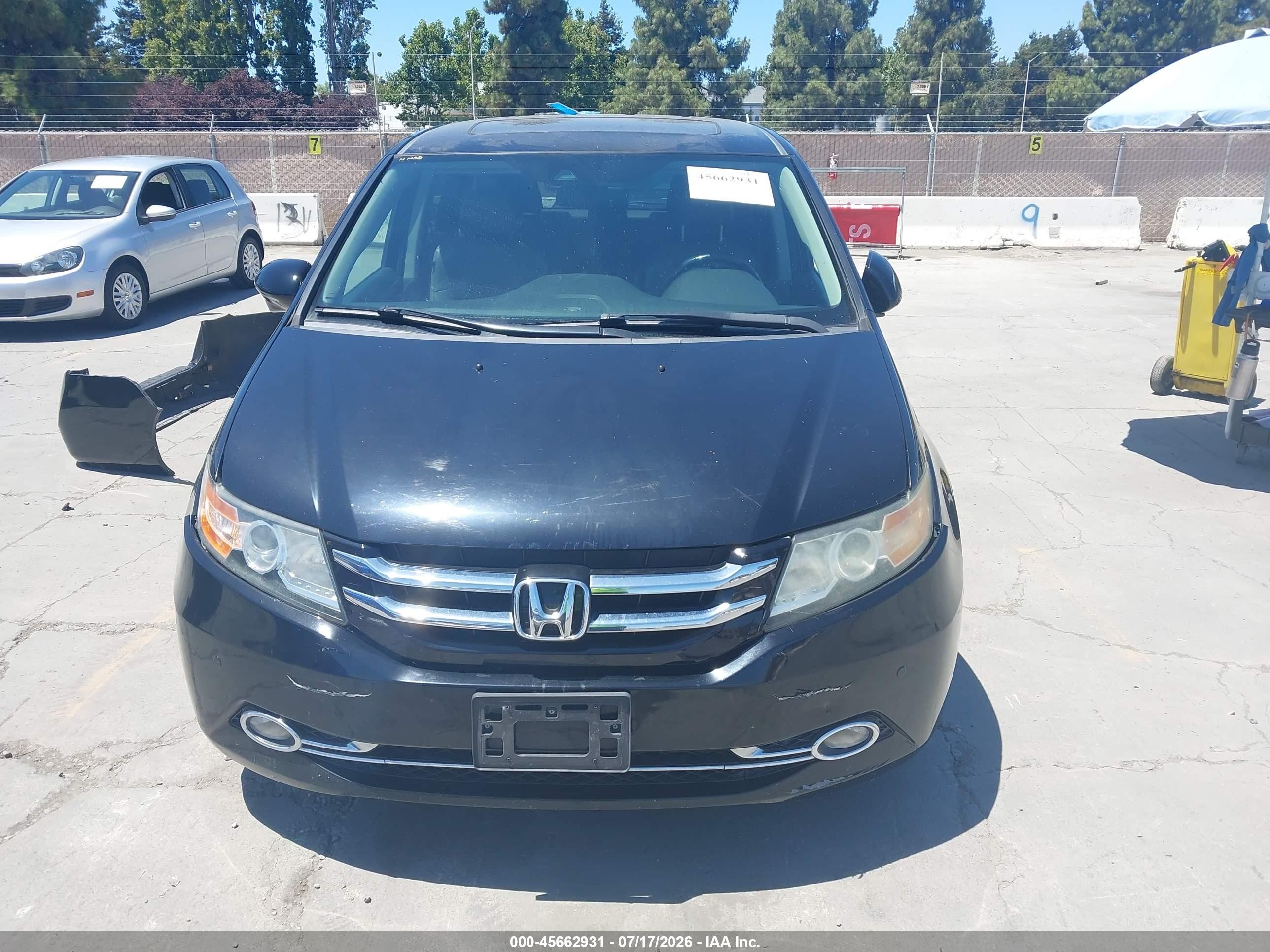 2014 Honda Odyssey Touring/touring Elite Black vin: 5FNRL5H9XEB031523