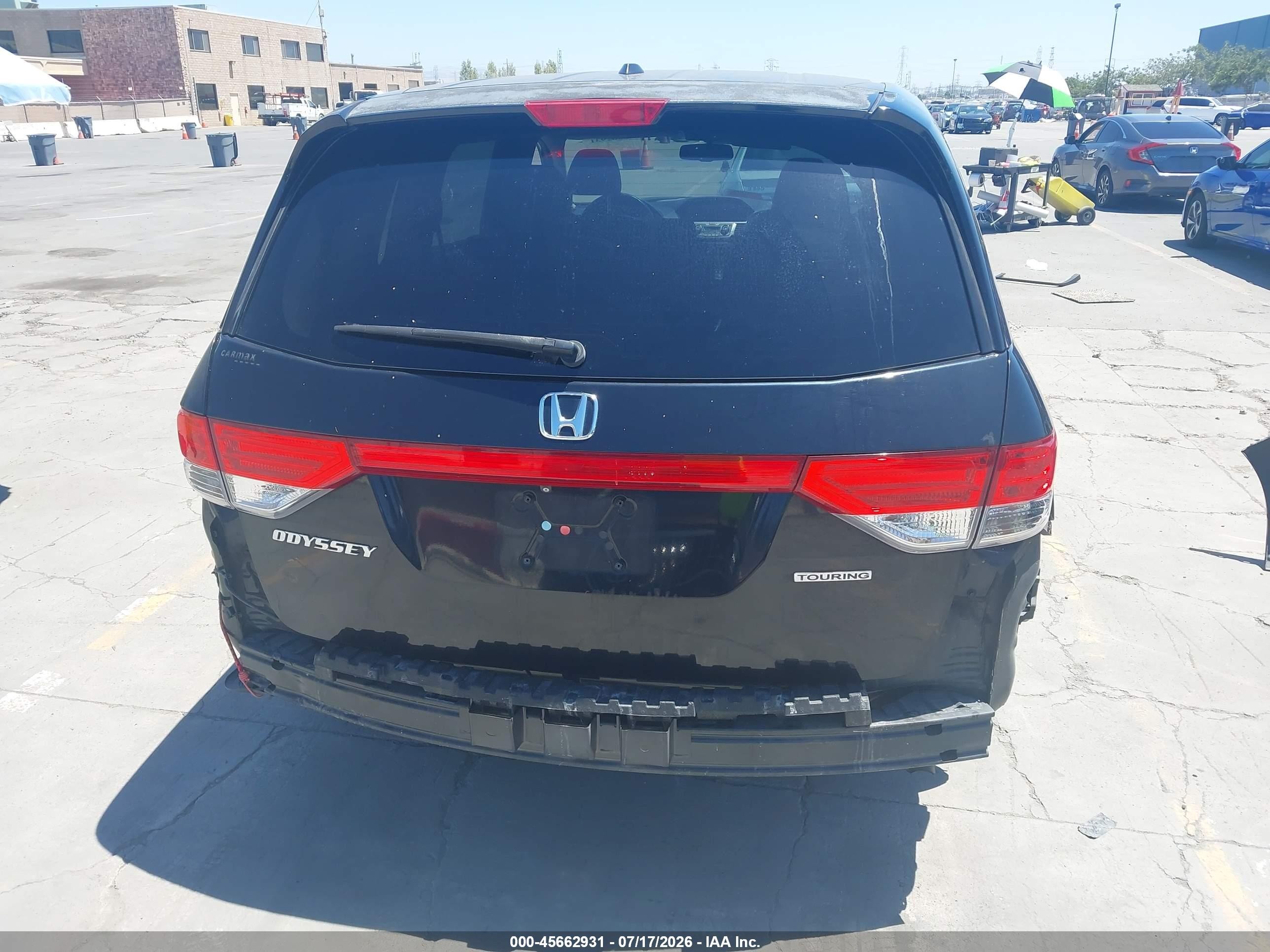 2014 Honda Odyssey Touring/touring Elite Black vin: 5FNRL5H9XEB031523