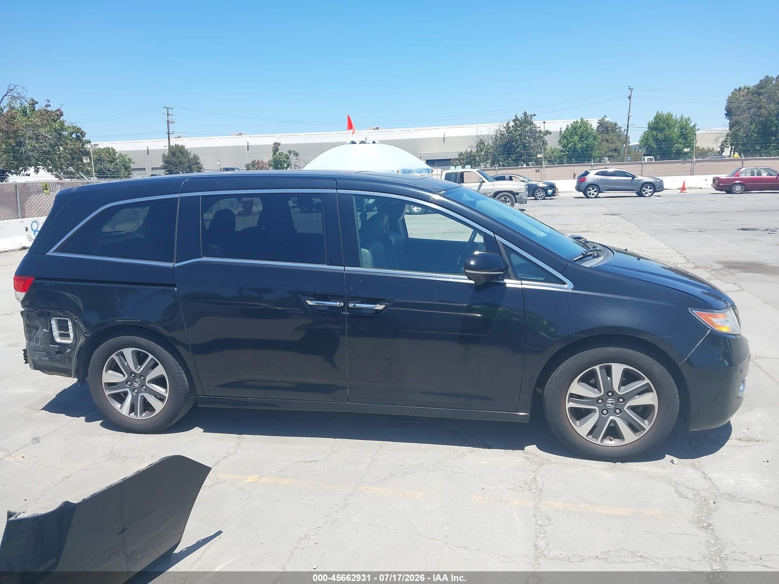 2014 Honda Odyssey Touring/touring Elite Black vin: 5FNRL5H9XEB031523