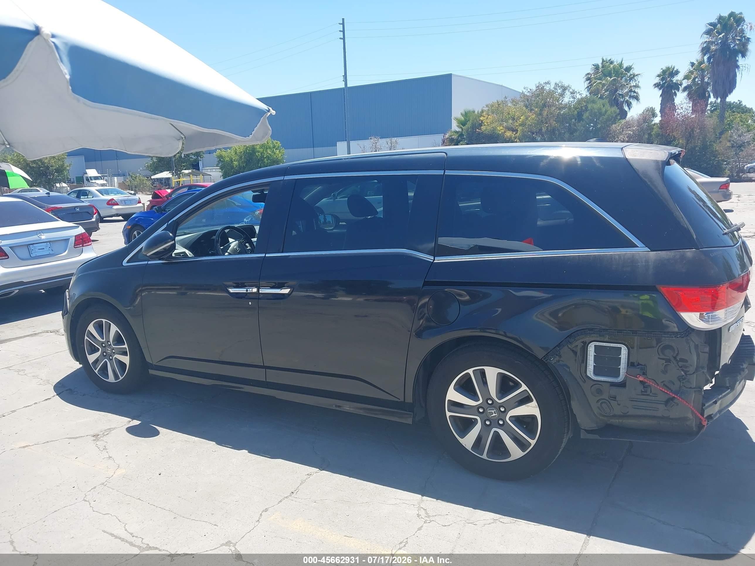 2014 Honda Odyssey Touring/touring Elite Black vin: 5FNRL5H9XEB031523