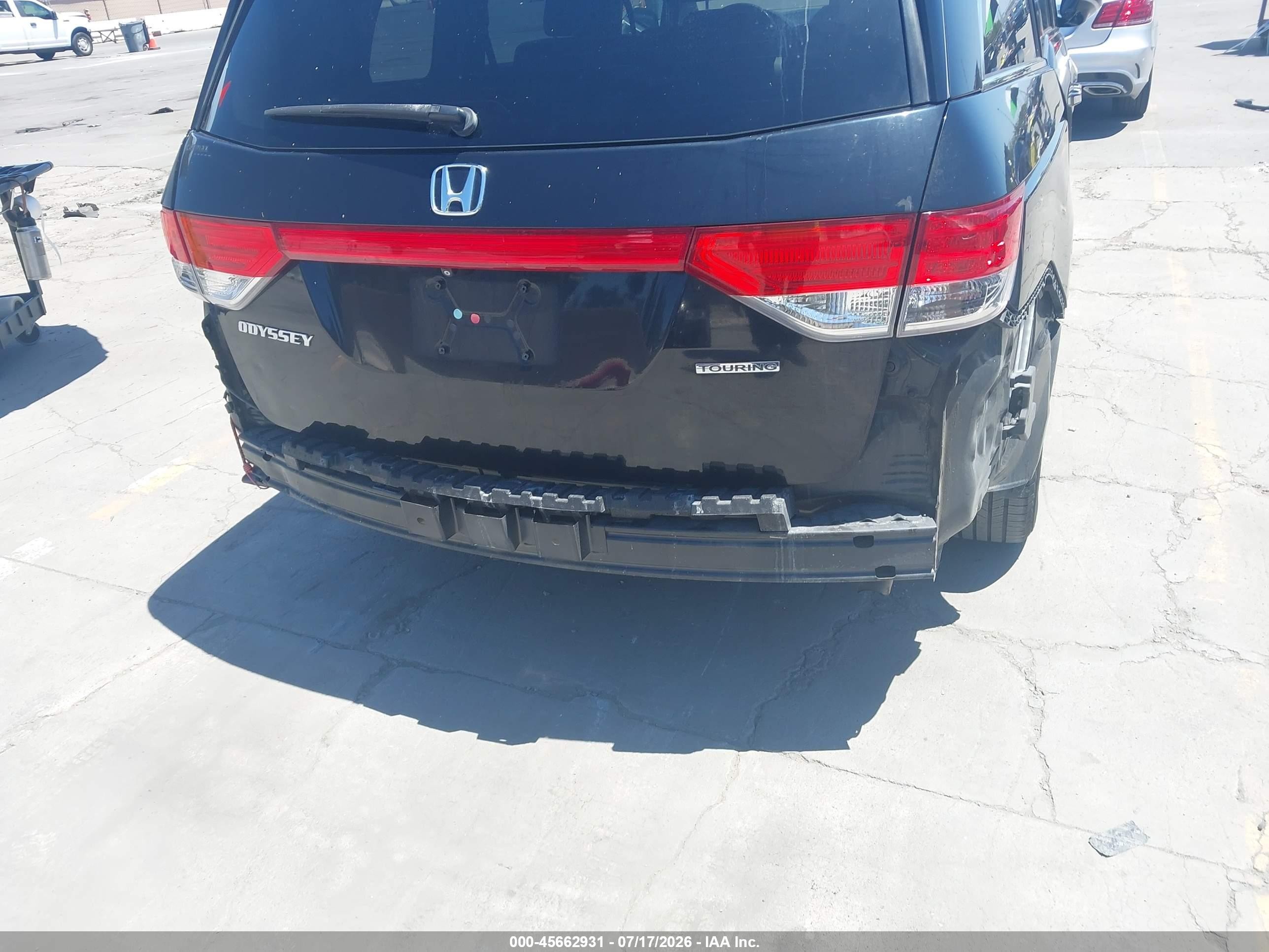 2014 Honda Odyssey Touring/touring Elite Black vin: 5FNRL5H9XEB031523