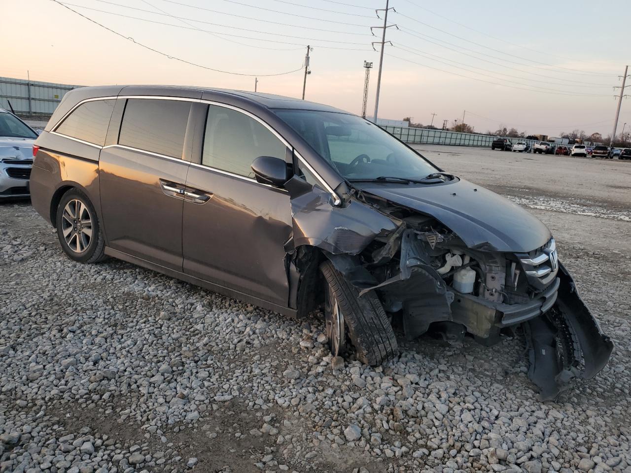 2014 Honda Odyssey Touring Gray vin: 5FNRL5H9XEB106205
