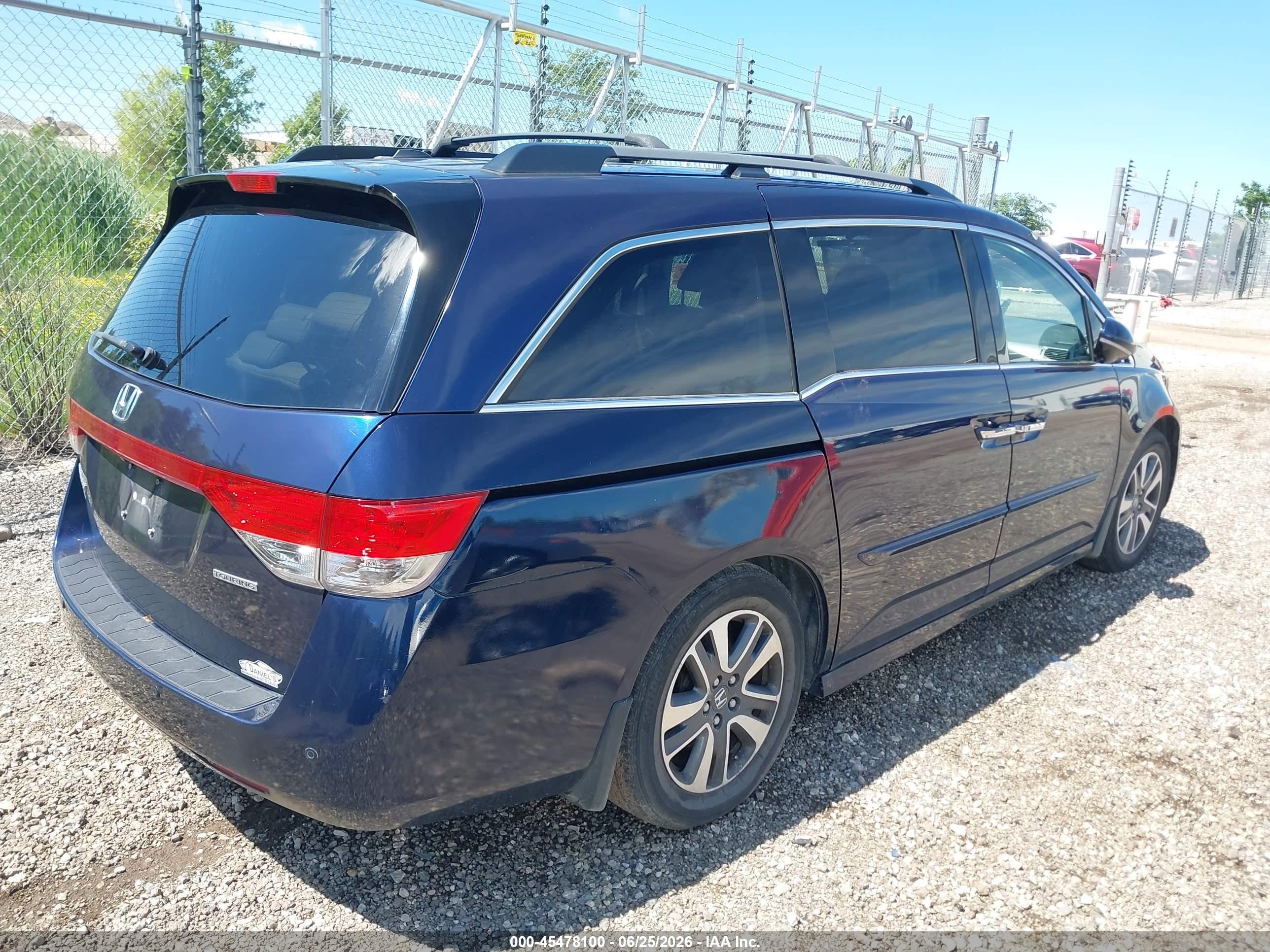 2014 Honda Odyssey Touring/touring Elite Dark Blue vin: 5FNRL5H9XEB133159