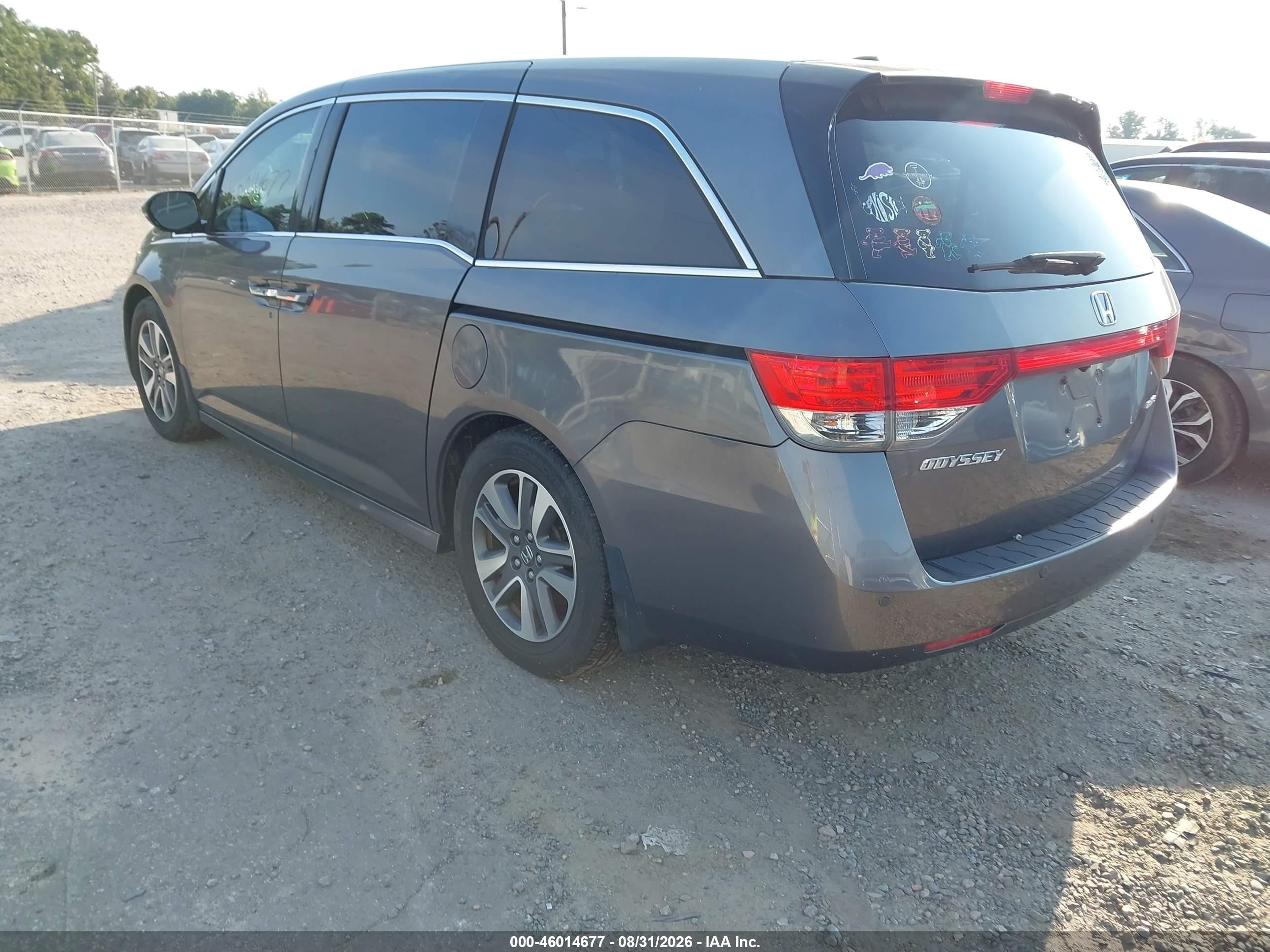 2015 Honda Odyssey Touring/touring Elite Gray vin: 5FNRL5H9XFB037940