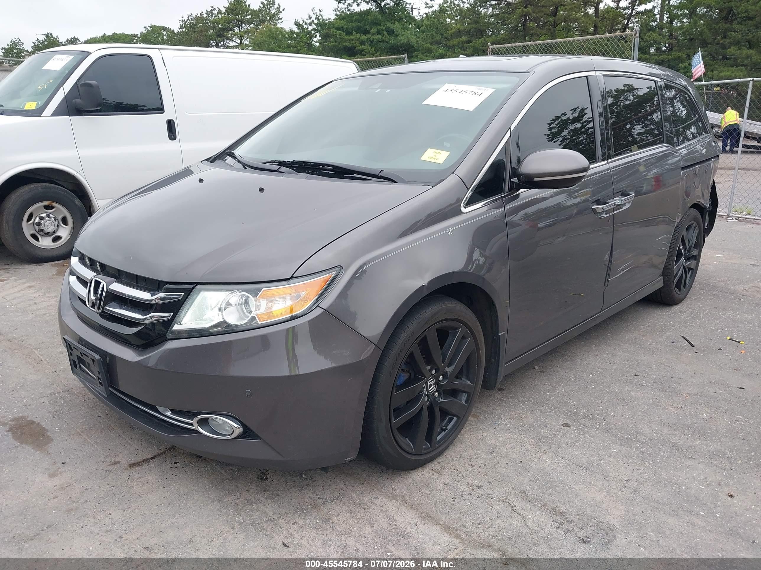 2015 Honda Odyssey Touring/touring Elite Gray vin: 5FNRL5H9XFB062496