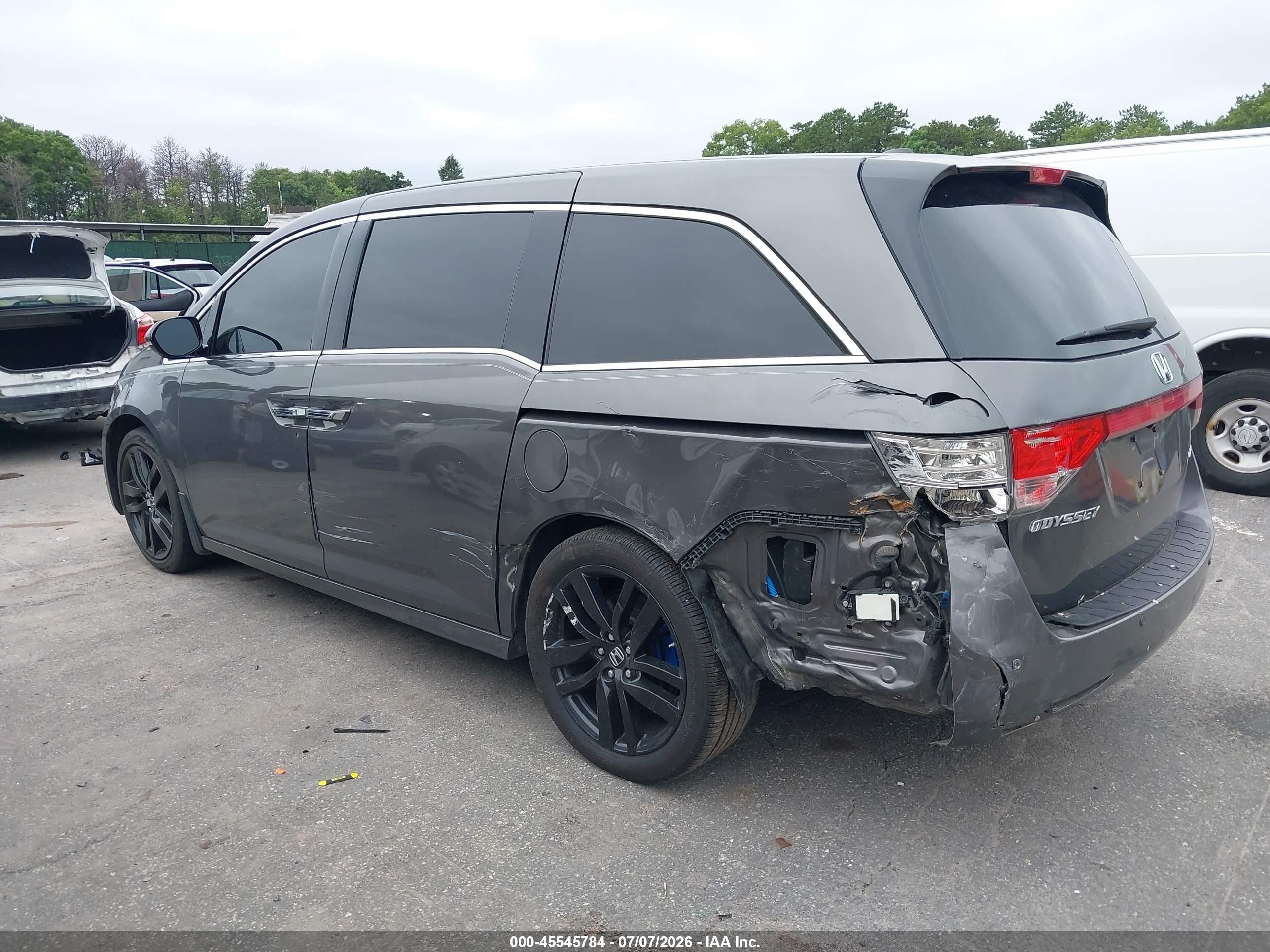 2015 Honda Odyssey Touring/touring Elite Gray vin: 5FNRL5H9XFB062496