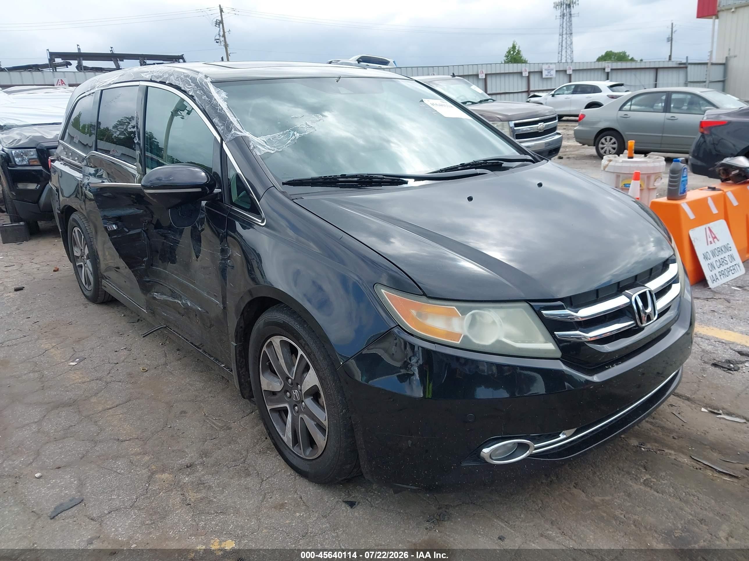 2015 Honda Odyssey Touring/touring Elite Black vin: 5FNRL5H9XFB065009