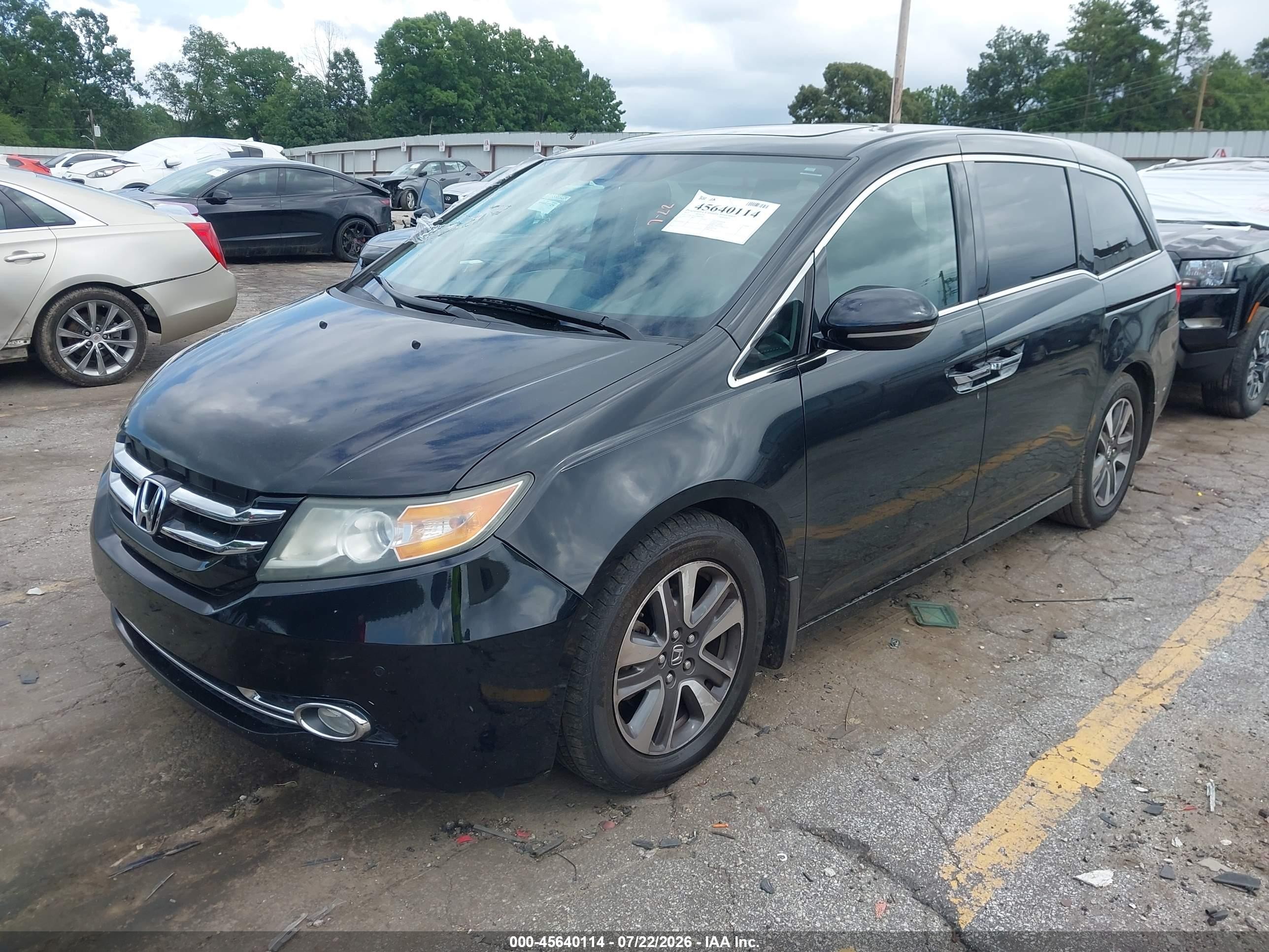 2015 Honda Odyssey Touring/touring Elite Black vin: 5FNRL5H9XFB065009