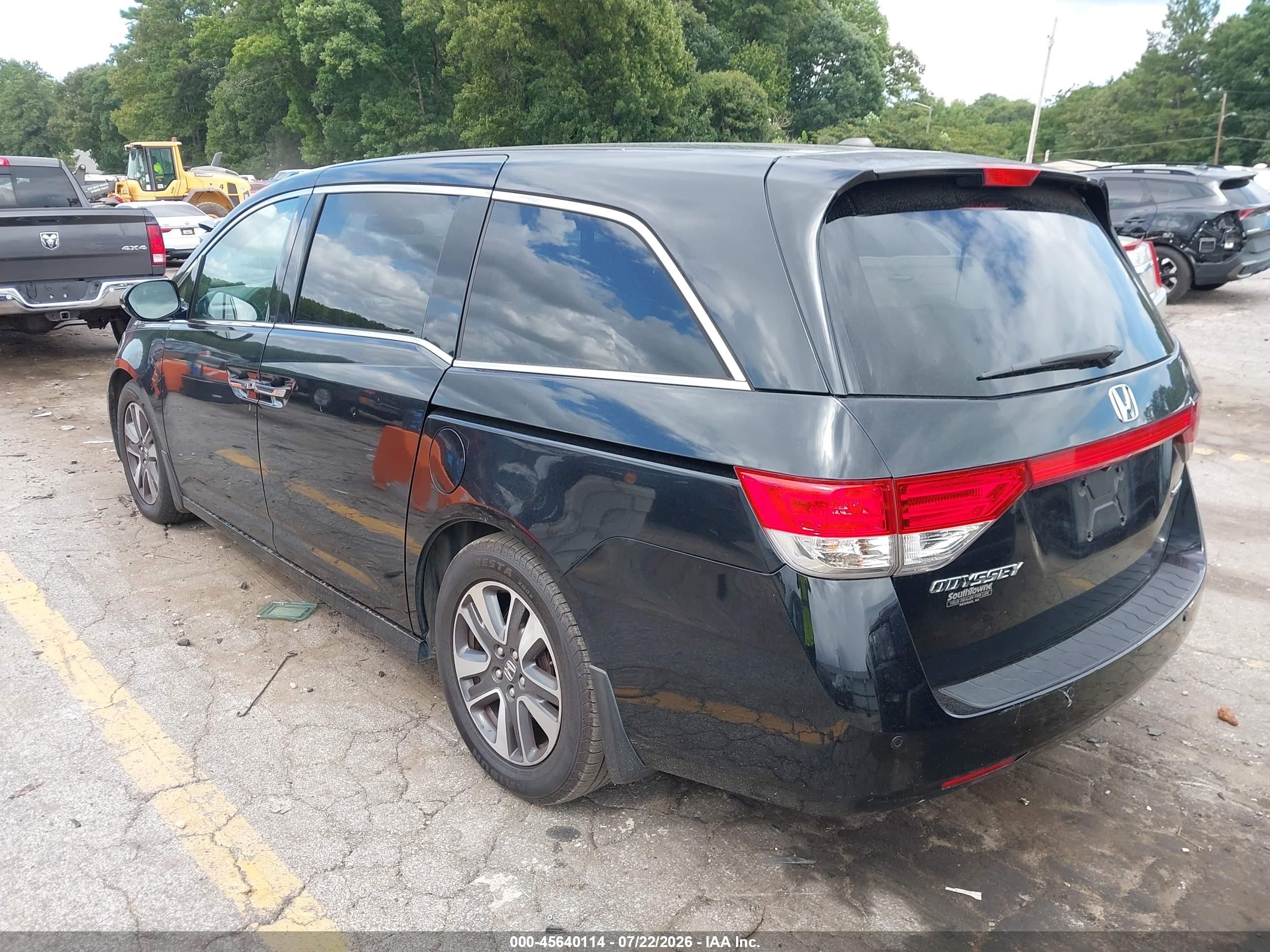 2015 Honda Odyssey Touring/touring Elite Black vin: 5FNRL5H9XFB065009
