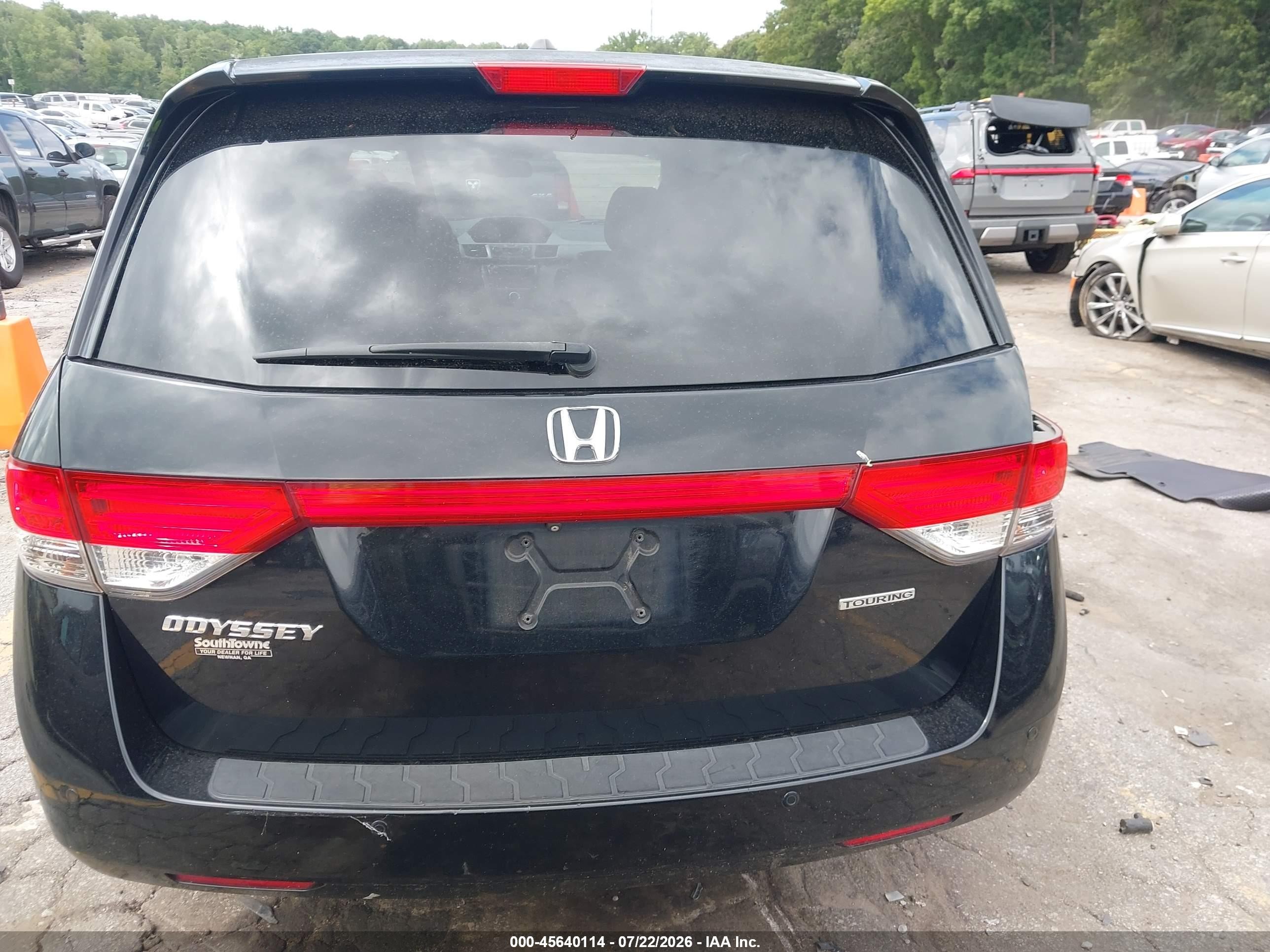 2015 Honda Odyssey Touring/touring Elite Black vin: 5FNRL5H9XFB065009