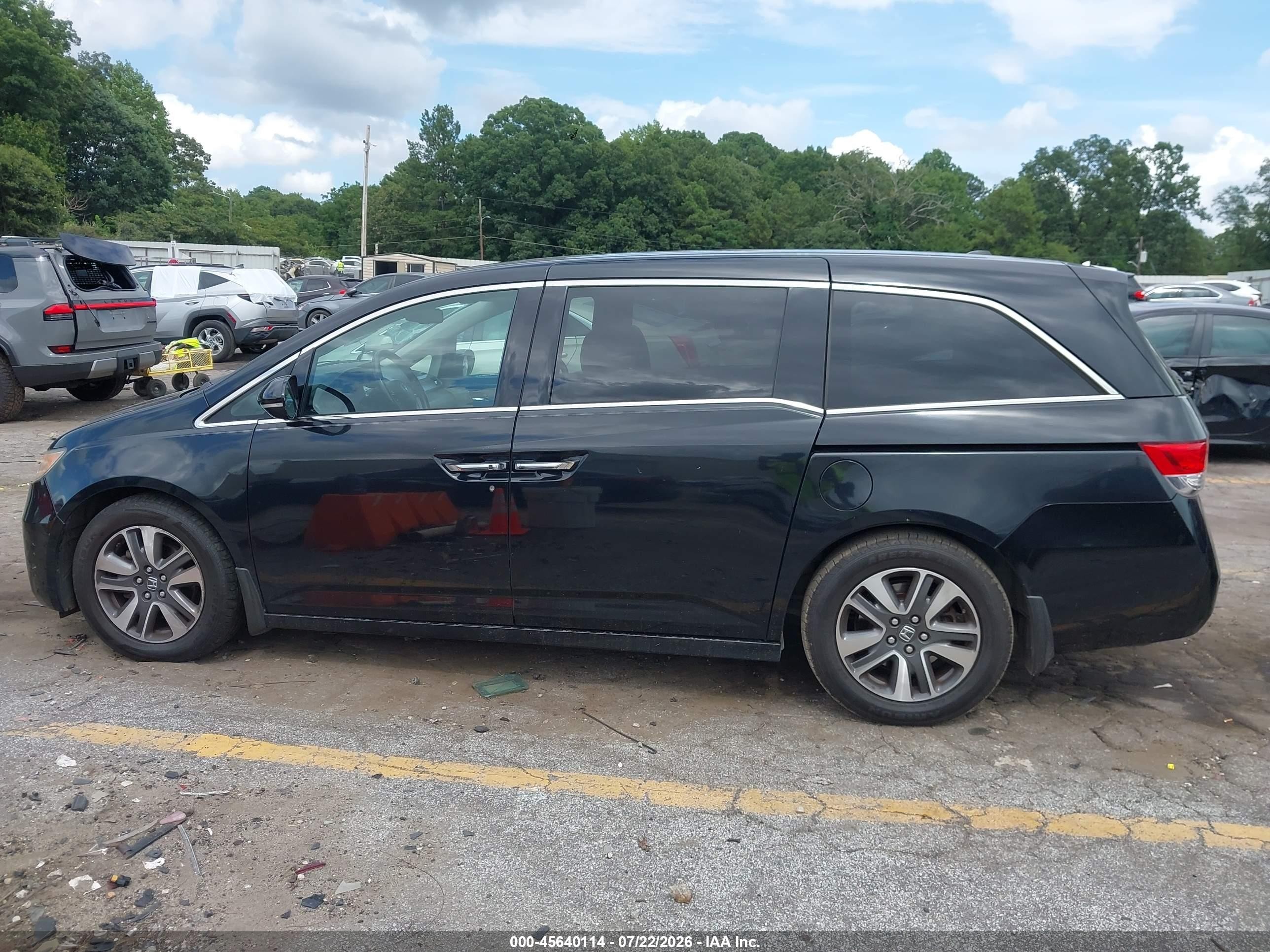 2015 Honda Odyssey Touring/touring Elite Black vin: 5FNRL5H9XFB065009