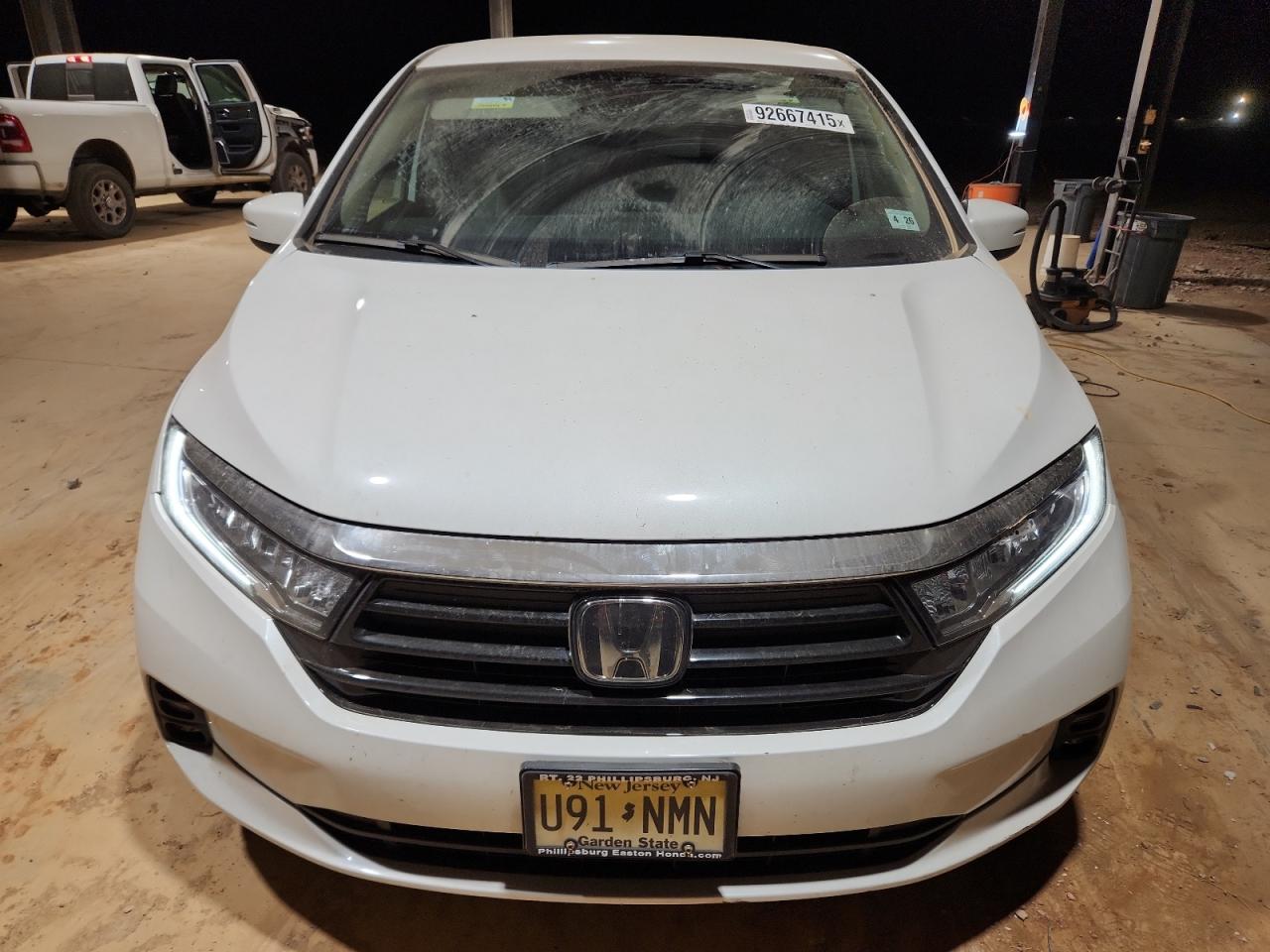 2021 Honda Odyssey Ex White vin: 5FNRL6H50MB044153