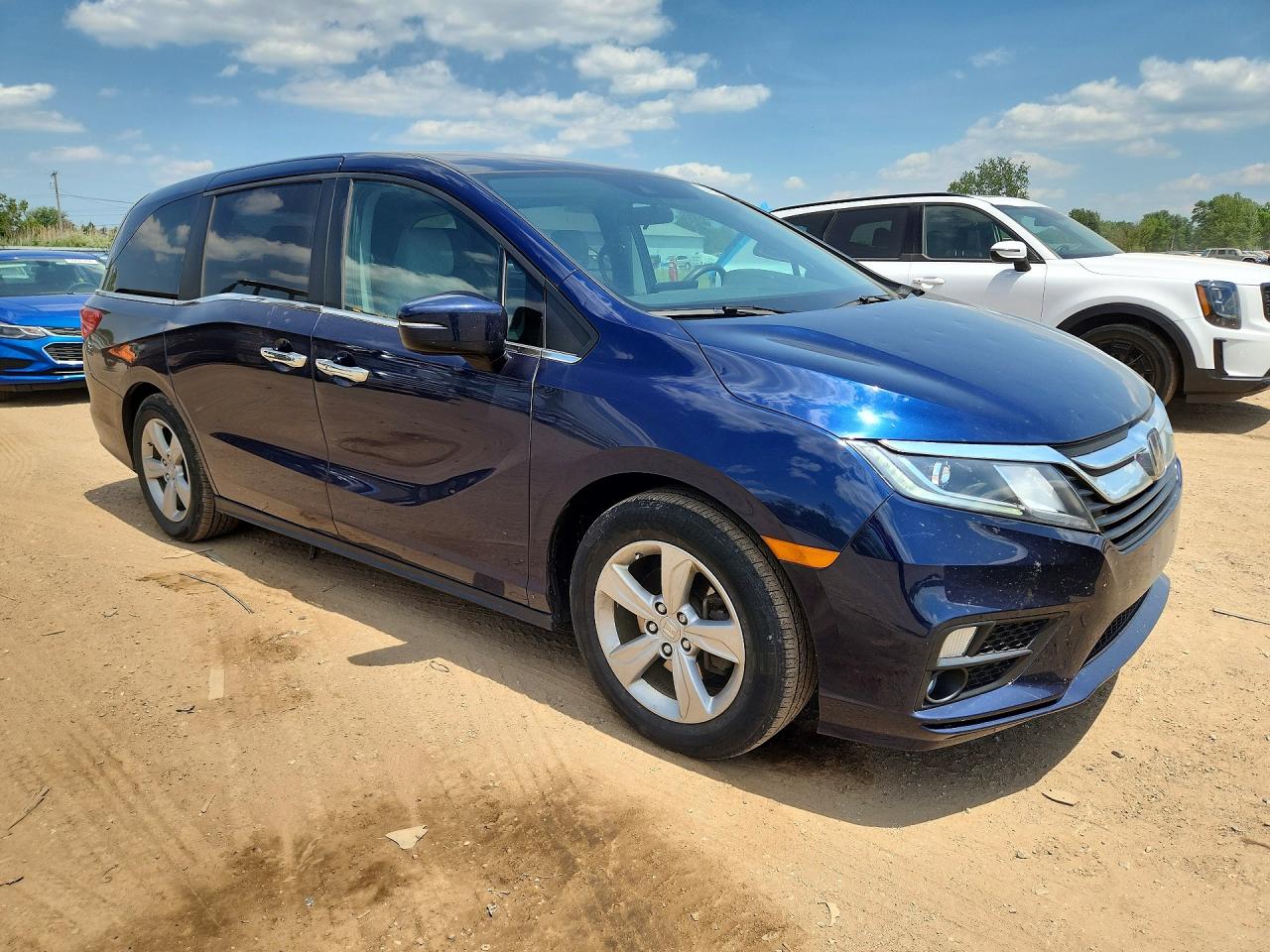 2019 Honda Odyssey Ex Blue vin: 5FNRL6H55KB130250