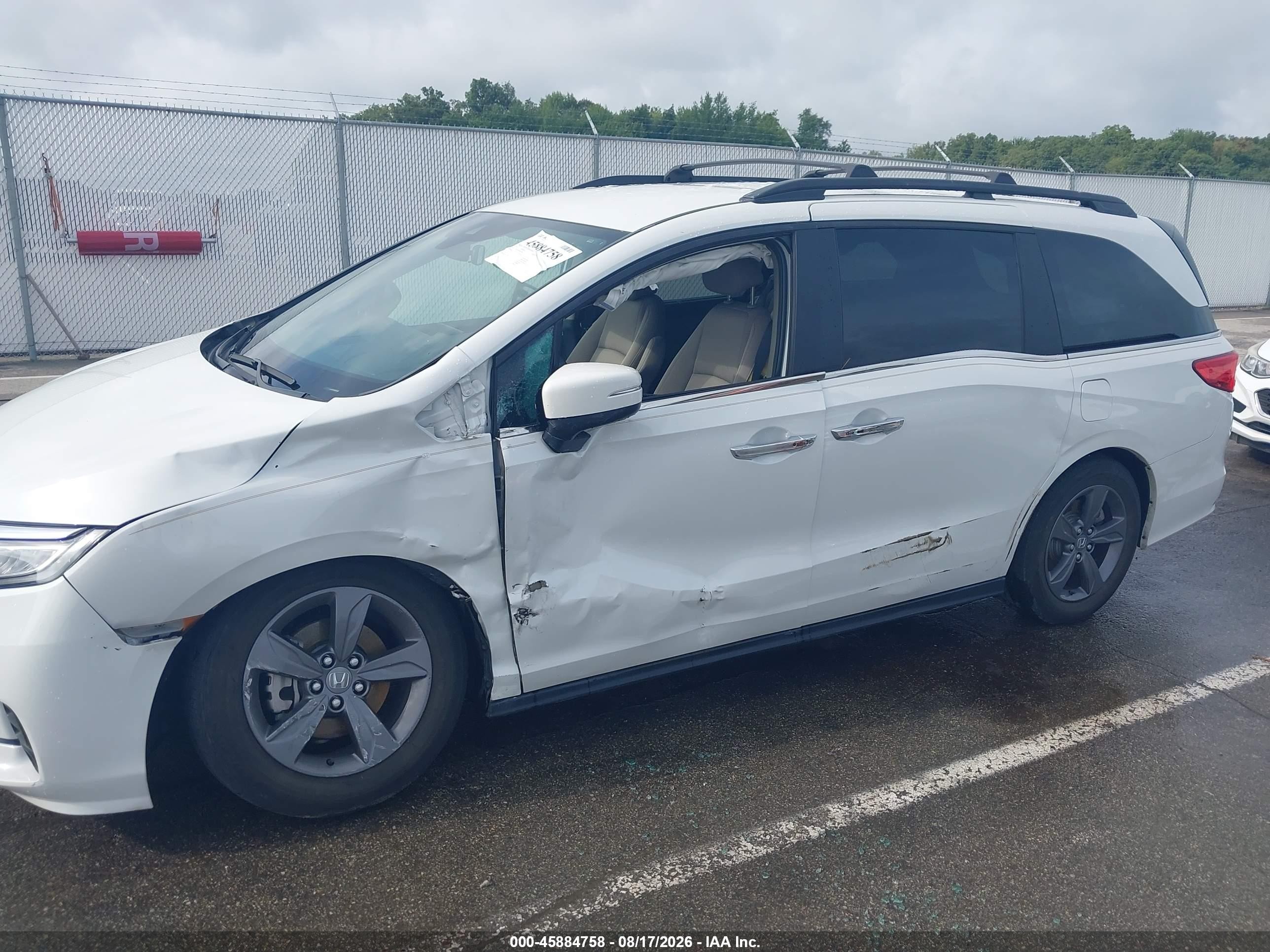 2021 Honda Odyssey Ex White vin: 5FNRL6H55MB013688