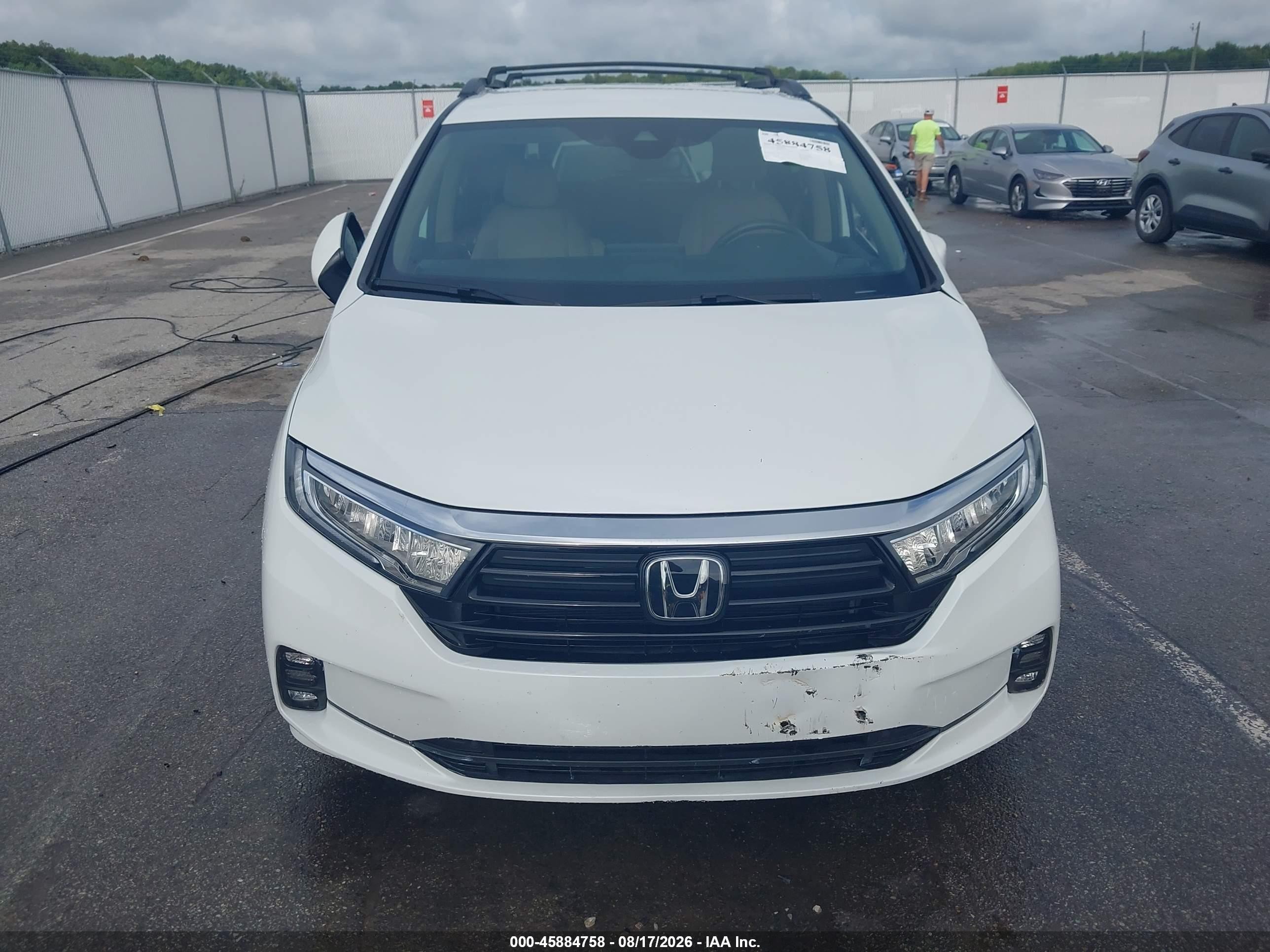 2021 Honda Odyssey Ex White vin: 5FNRL6H55MB013688