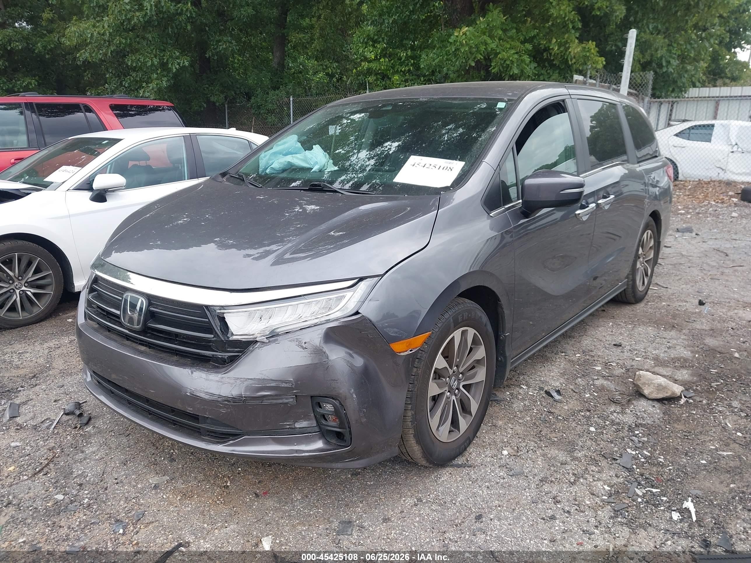 2023 Honda Odyssey Ex-l Gray vin: 5FNRL6H61PB058124