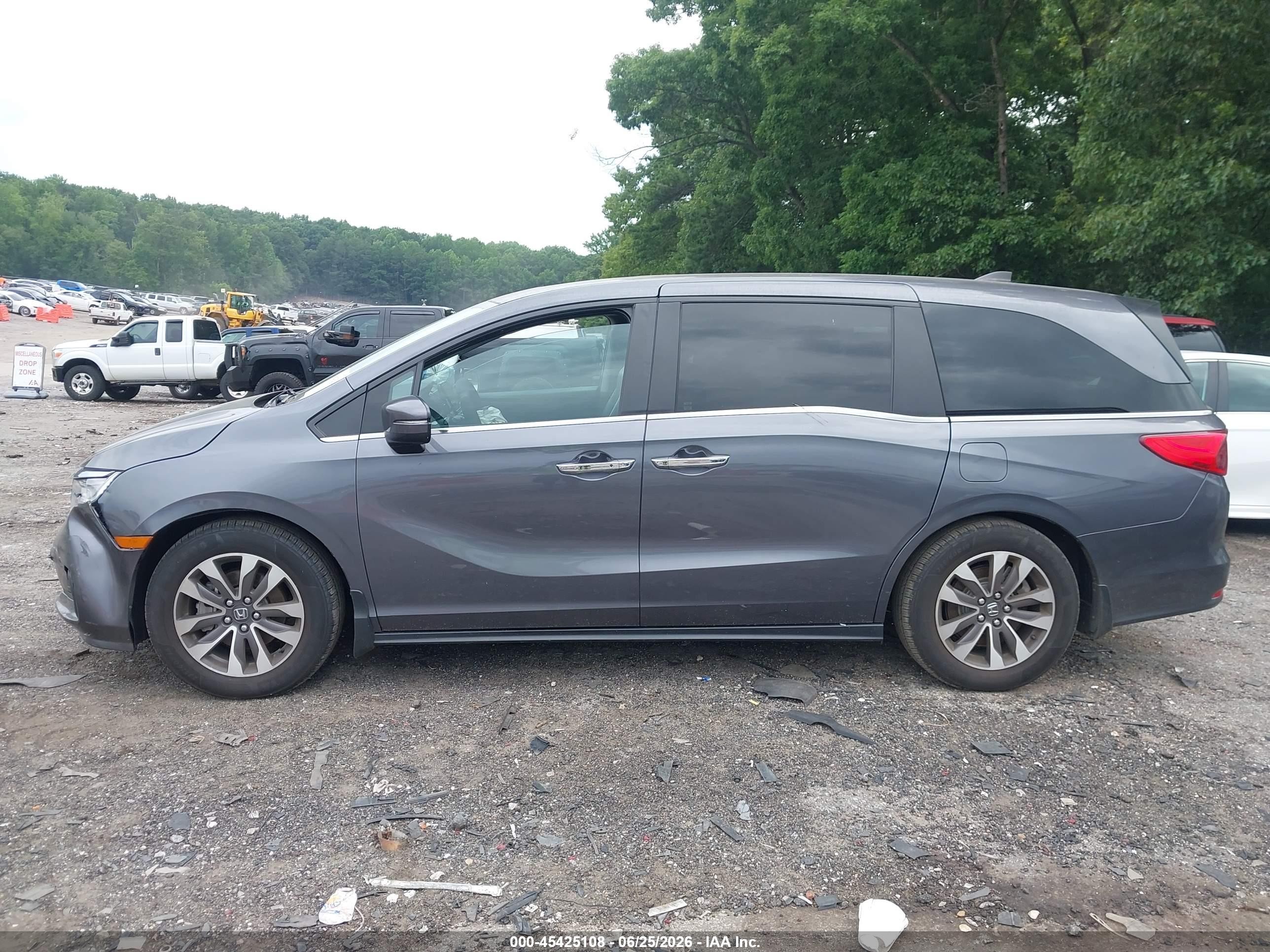2023 Honda Odyssey Ex-l Gray vin: 5FNRL6H61PB058124
