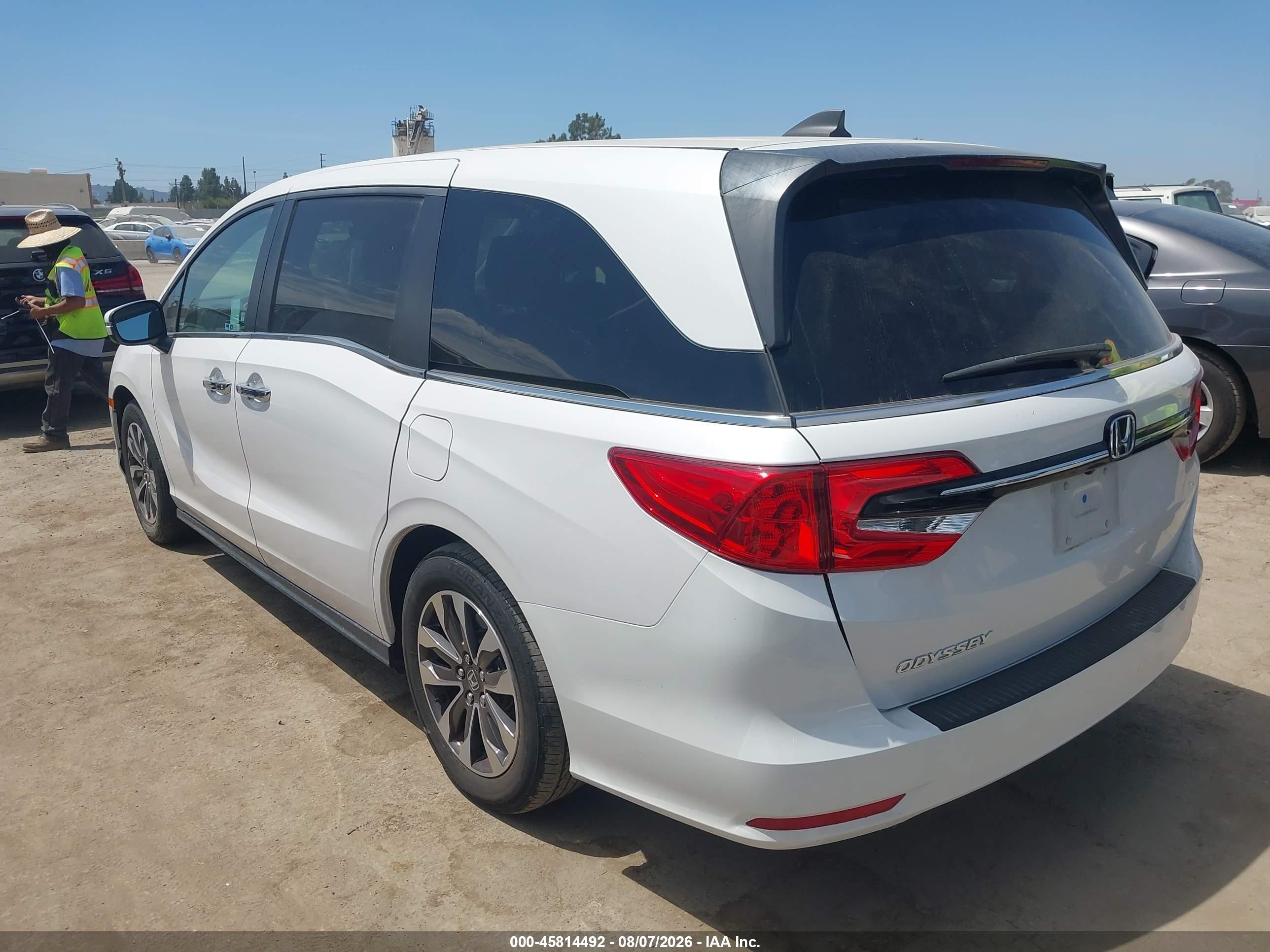 2023 Honda Odyssey Ex-l White vin: 5FNRL6H62PB056673