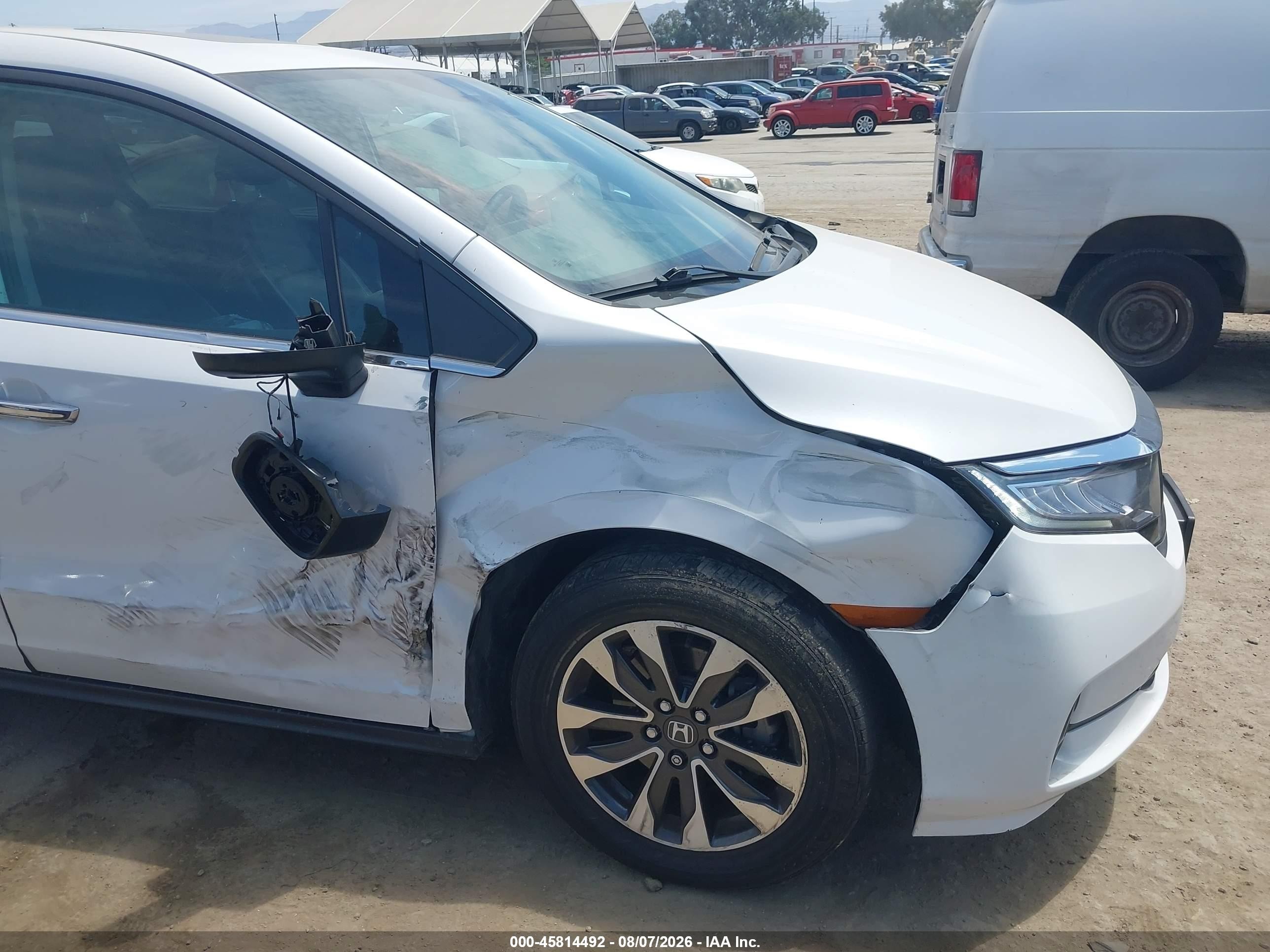 2023 Honda Odyssey Ex-l White vin: 5FNRL6H62PB056673