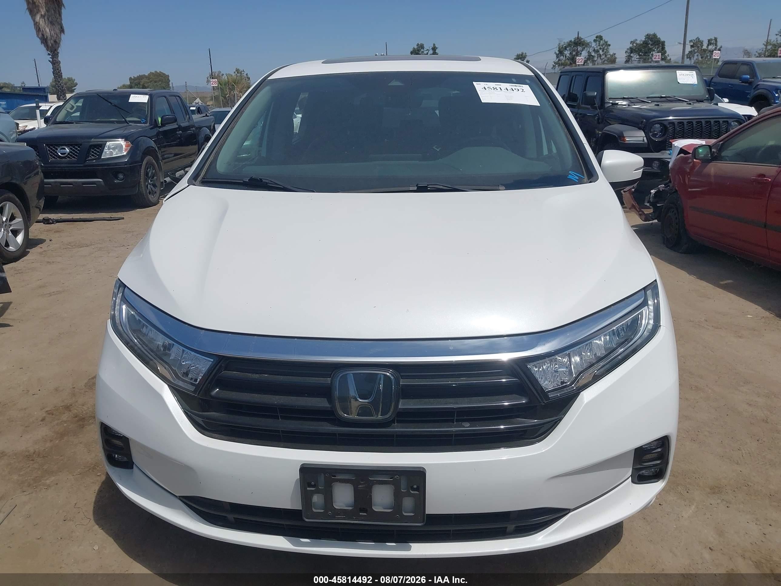 2023 Honda Odyssey Ex-l White vin: 5FNRL6H62PB056673