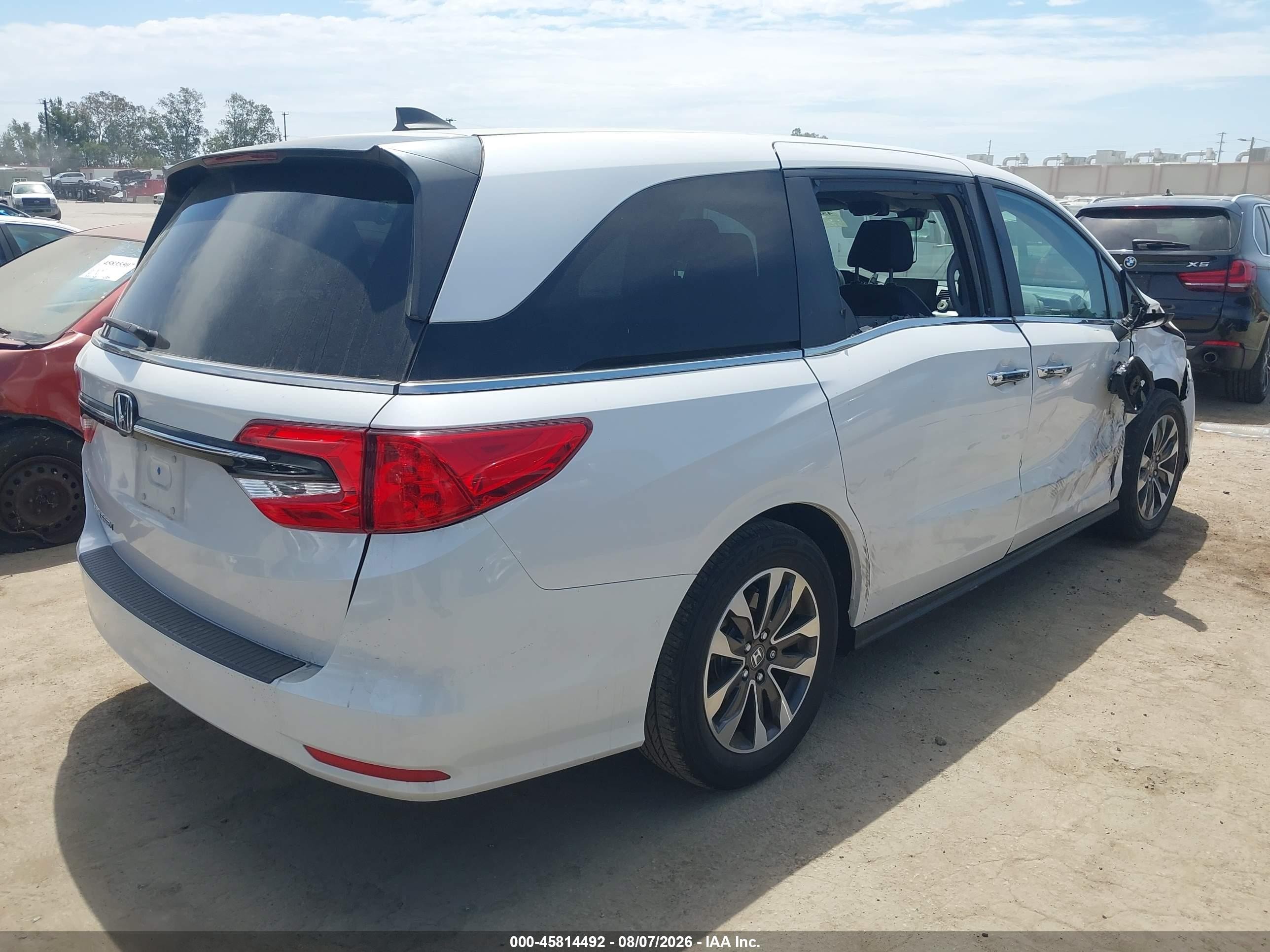 2023 Honda Odyssey Ex-l White vin: 5FNRL6H62PB056673