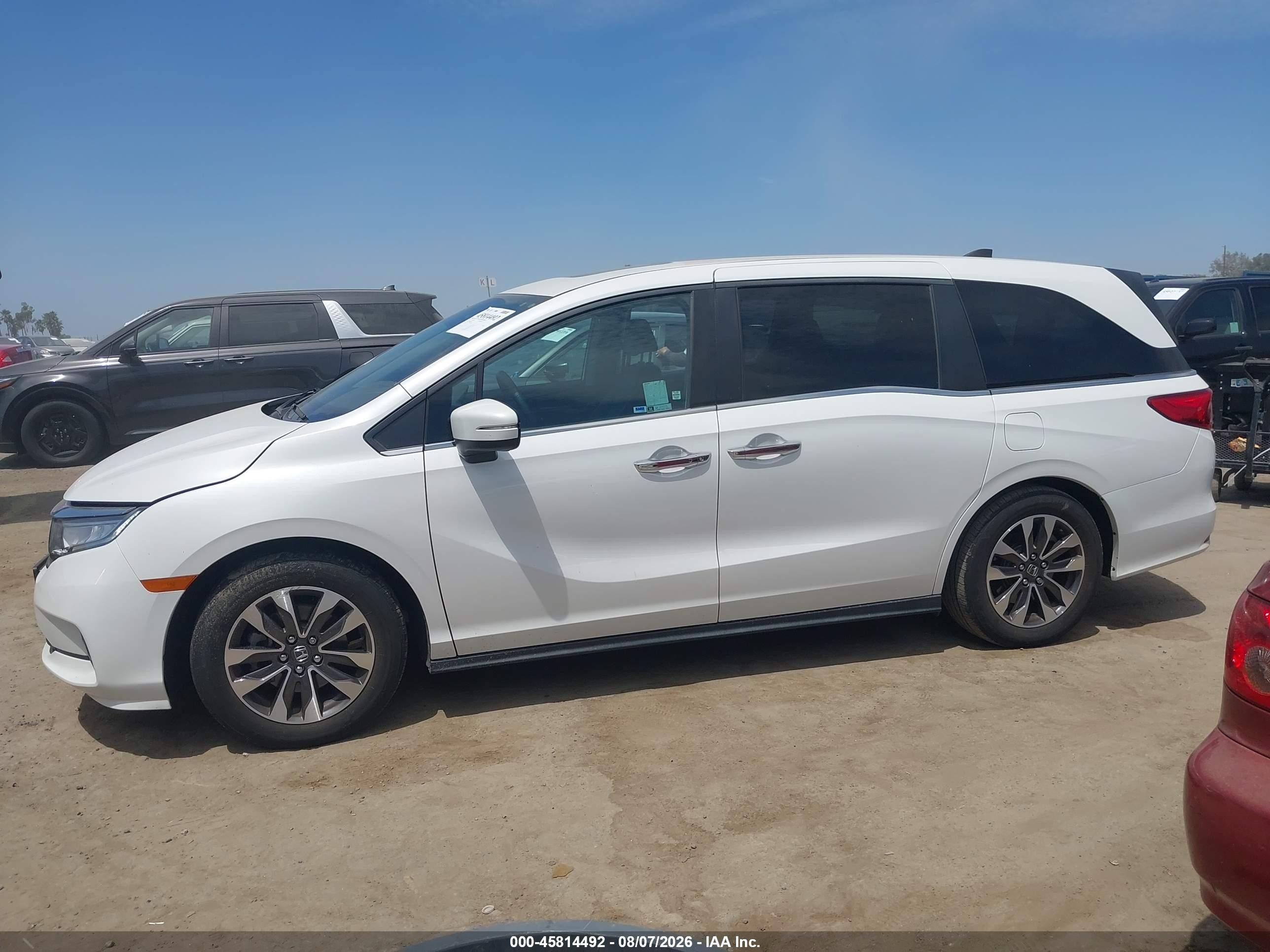 2023 Honda Odyssey Ex-l White vin: 5FNRL6H62PB056673