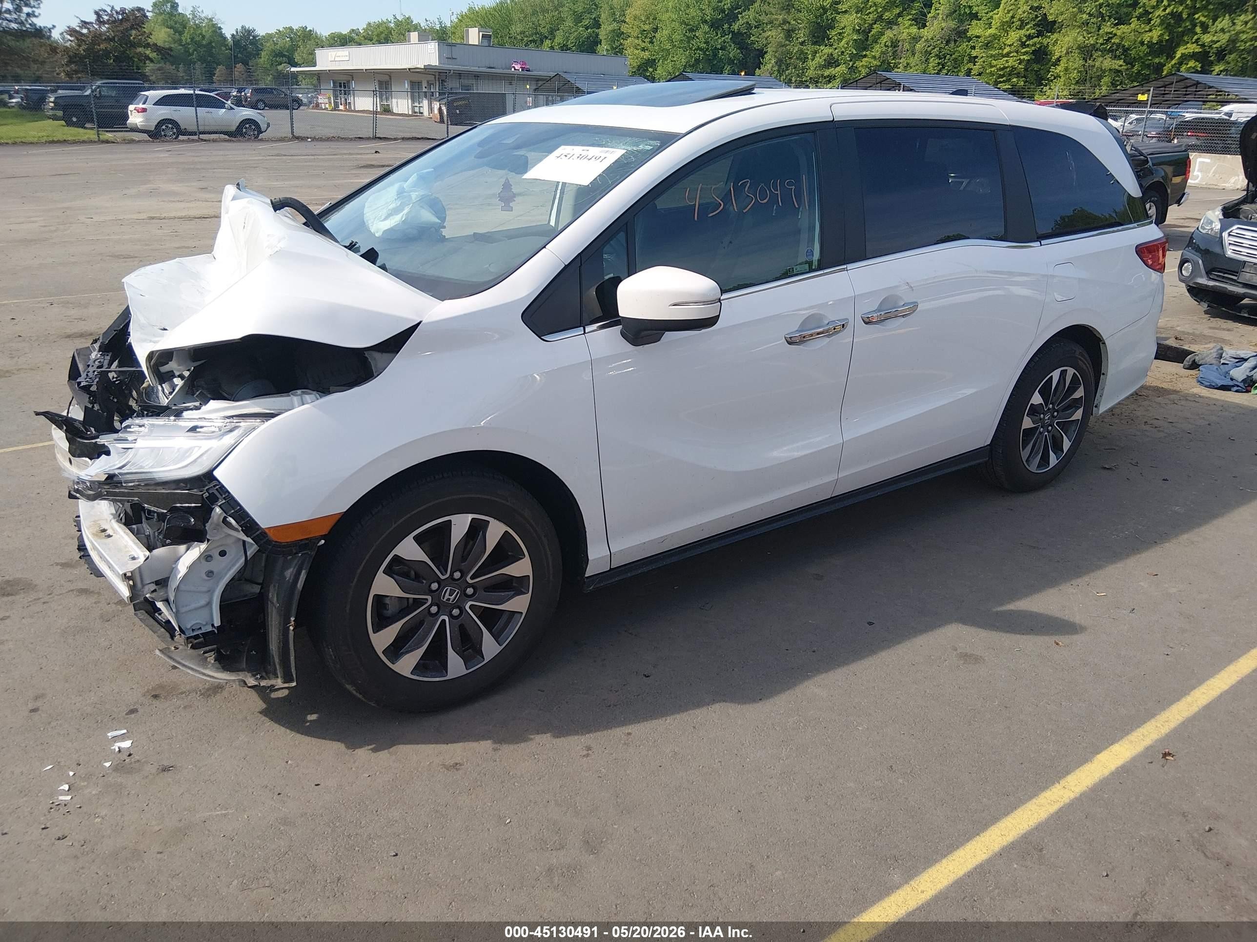 2024 Honda Odyssey Ex-l White vin: 5FNRL6H63RB032613