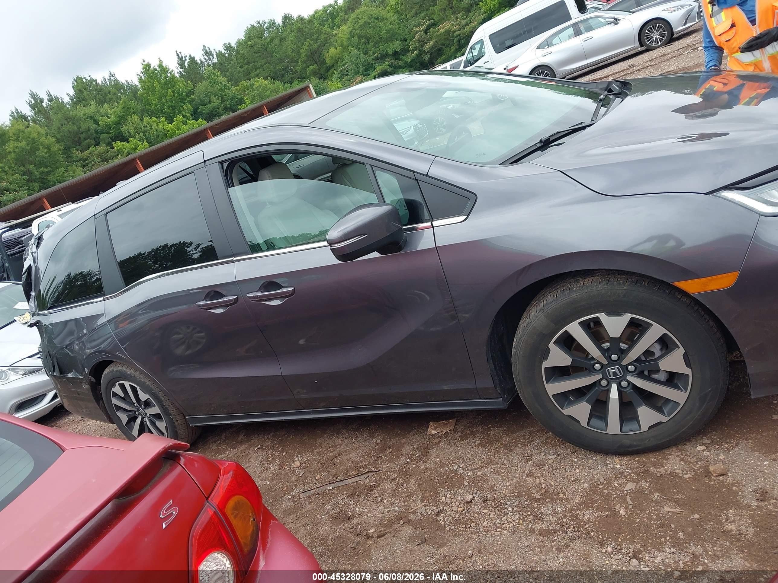 2025 Honda Odyssey Ex-l Черный vin: 5FNRL6H65SB080703