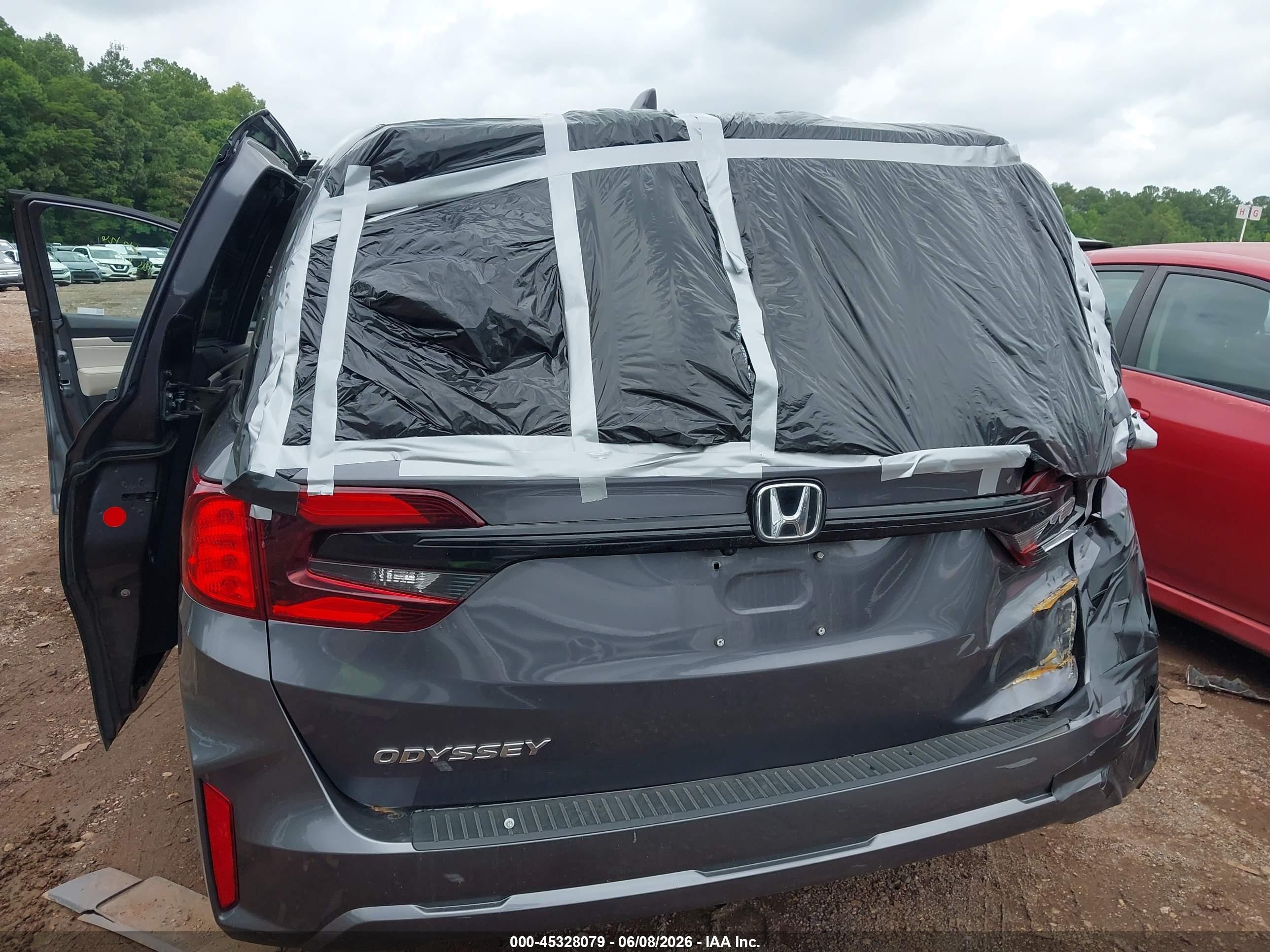 2025 Honda Odyssey Ex-l Черный vin: 5FNRL6H65SB080703