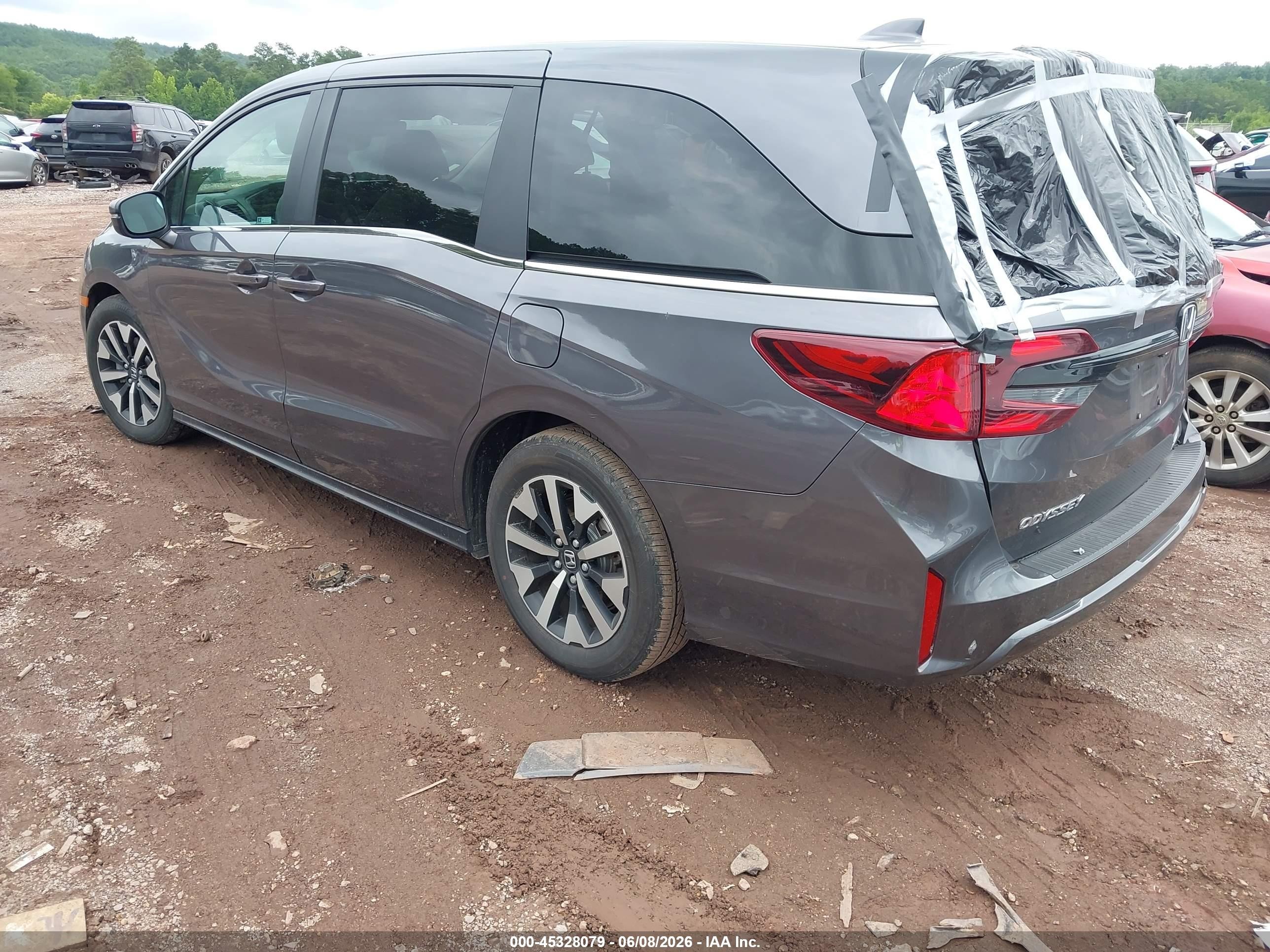 2025 Honda Odyssey Ex-l Черный vin: 5FNRL6H65SB080703