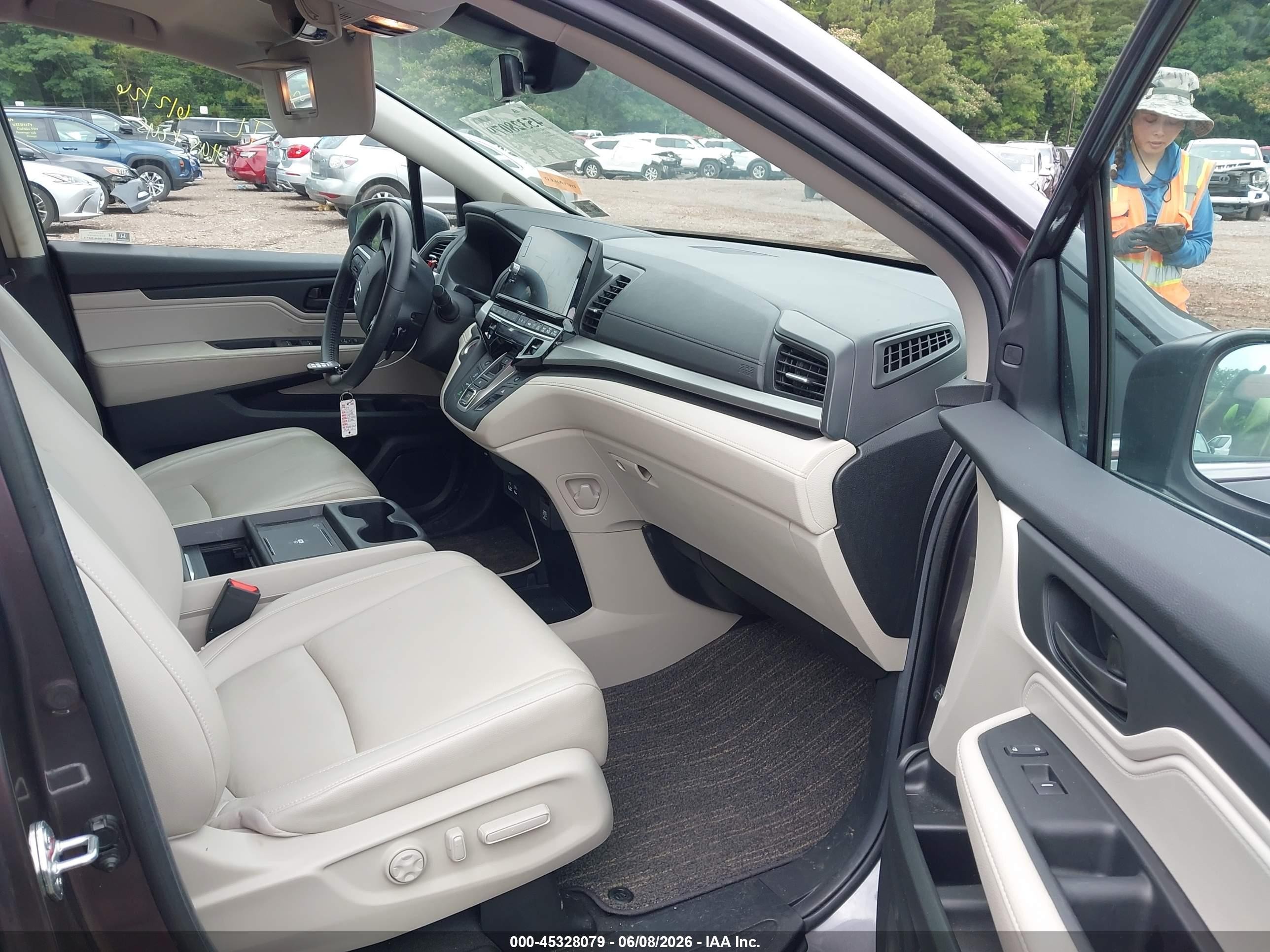 2025 Honda Odyssey Ex-l Черный vin: 5FNRL6H65SB080703
