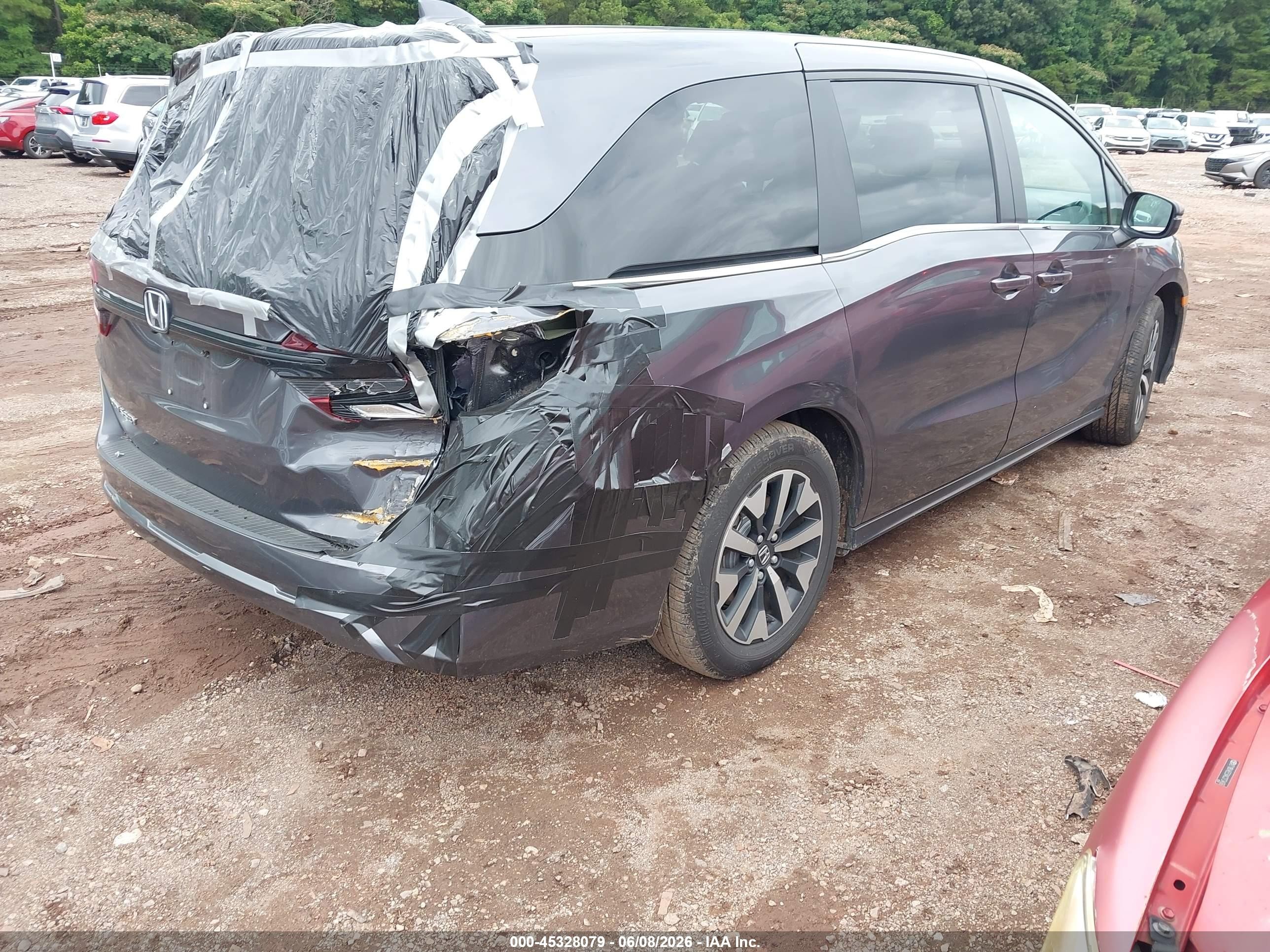 2025 Honda Odyssey Ex-l Черный vin: 5FNRL6H65SB080703