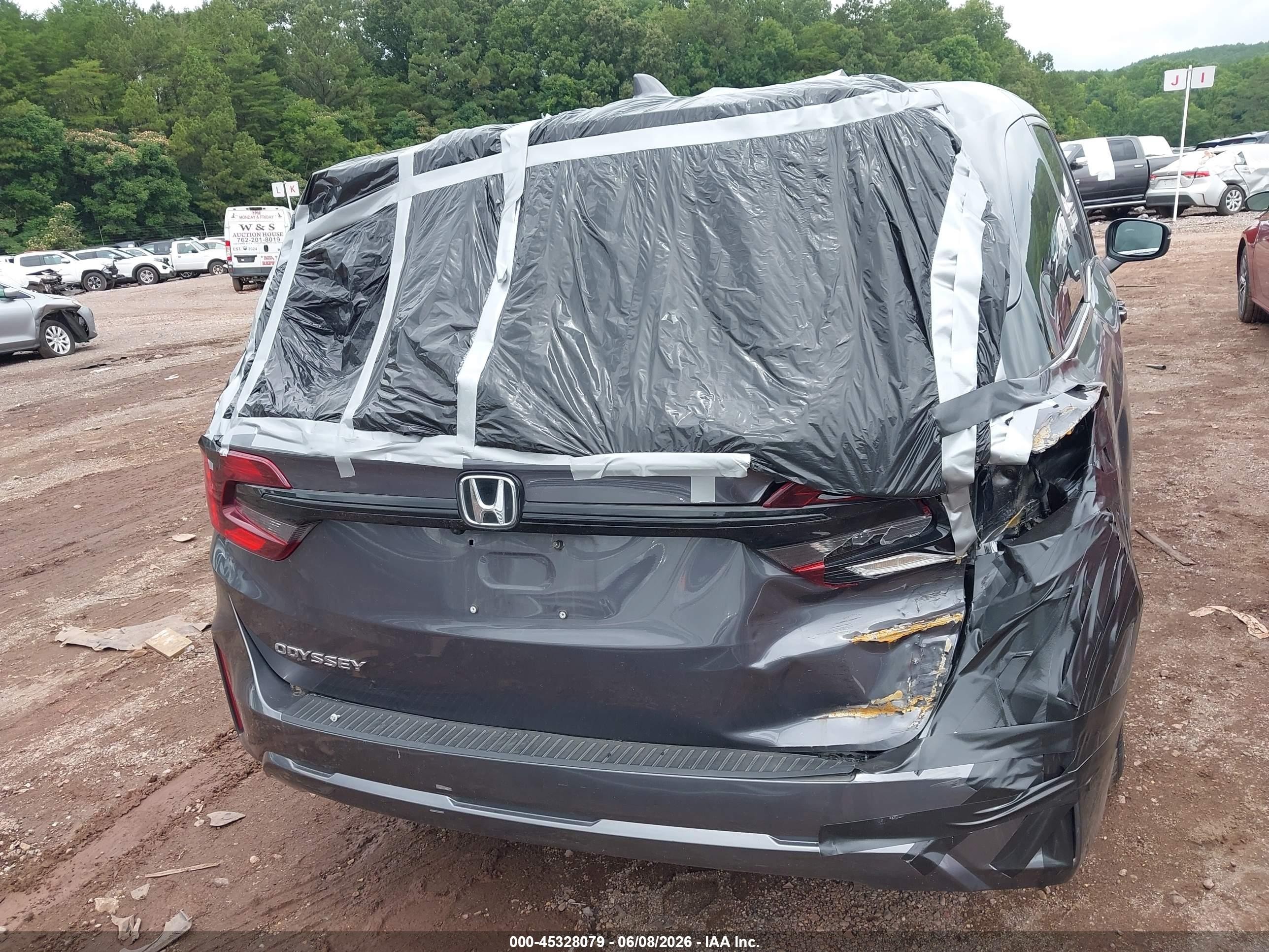 2025 Honda Odyssey Ex-l Черный vin: 5FNRL6H65SB080703