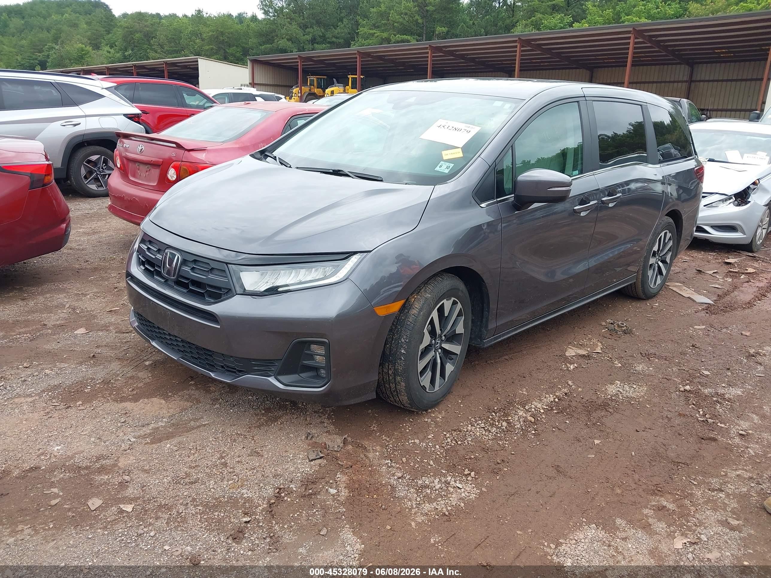 2025 Honda Odyssey Ex-l Черный vin: 5FNRL6H65SB080703